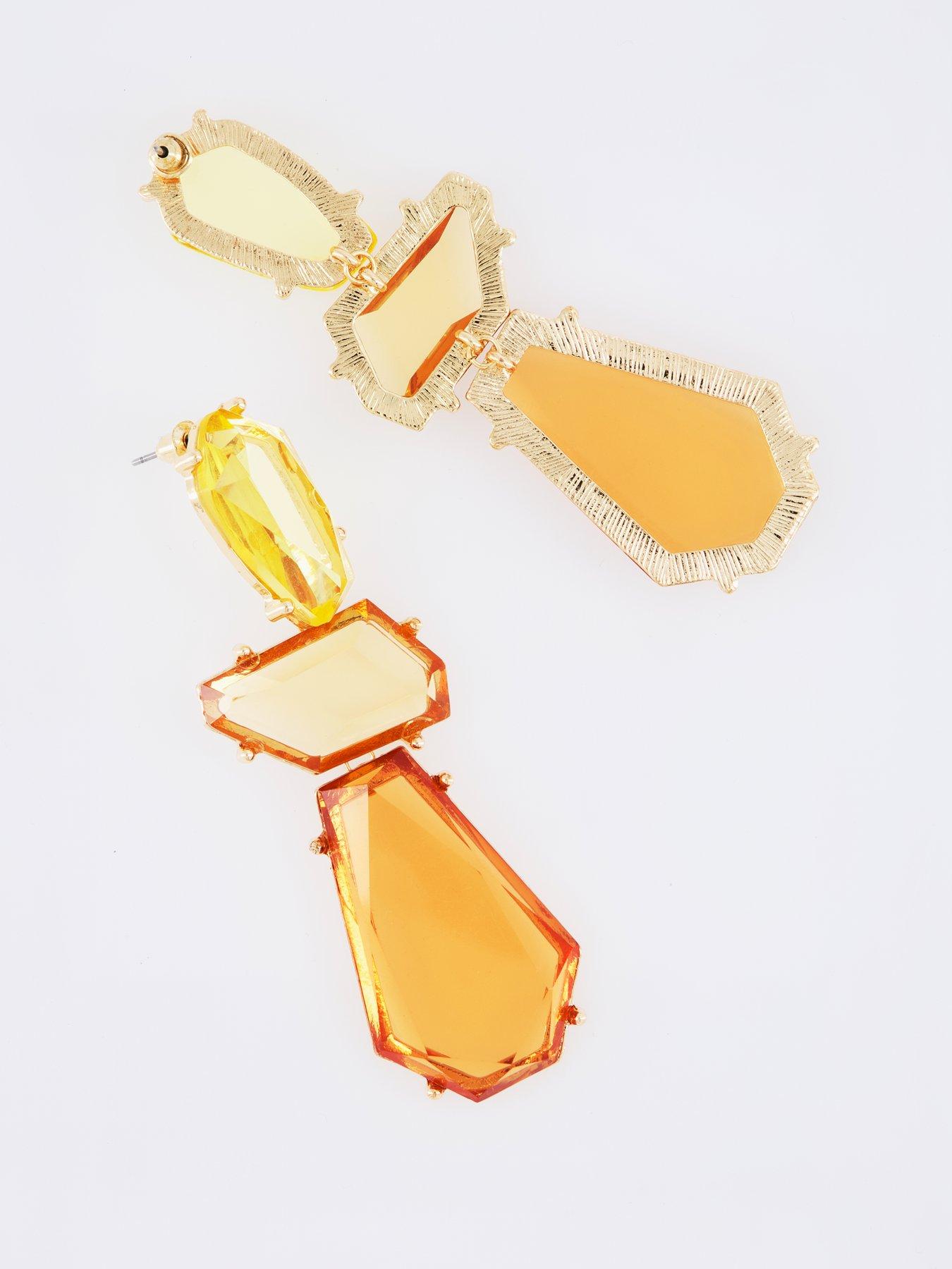 Image 3 of 3 of The Very Collection Jewelled Pendant Earrings - Multi
