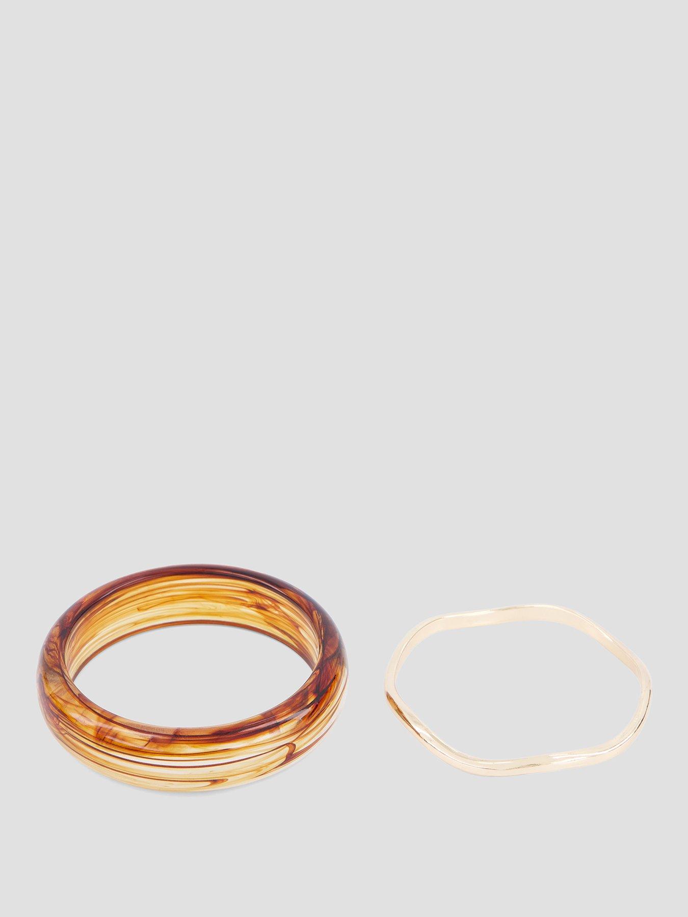 The Very Collection 2 Pack Resin  &  Gold Tone Bangles