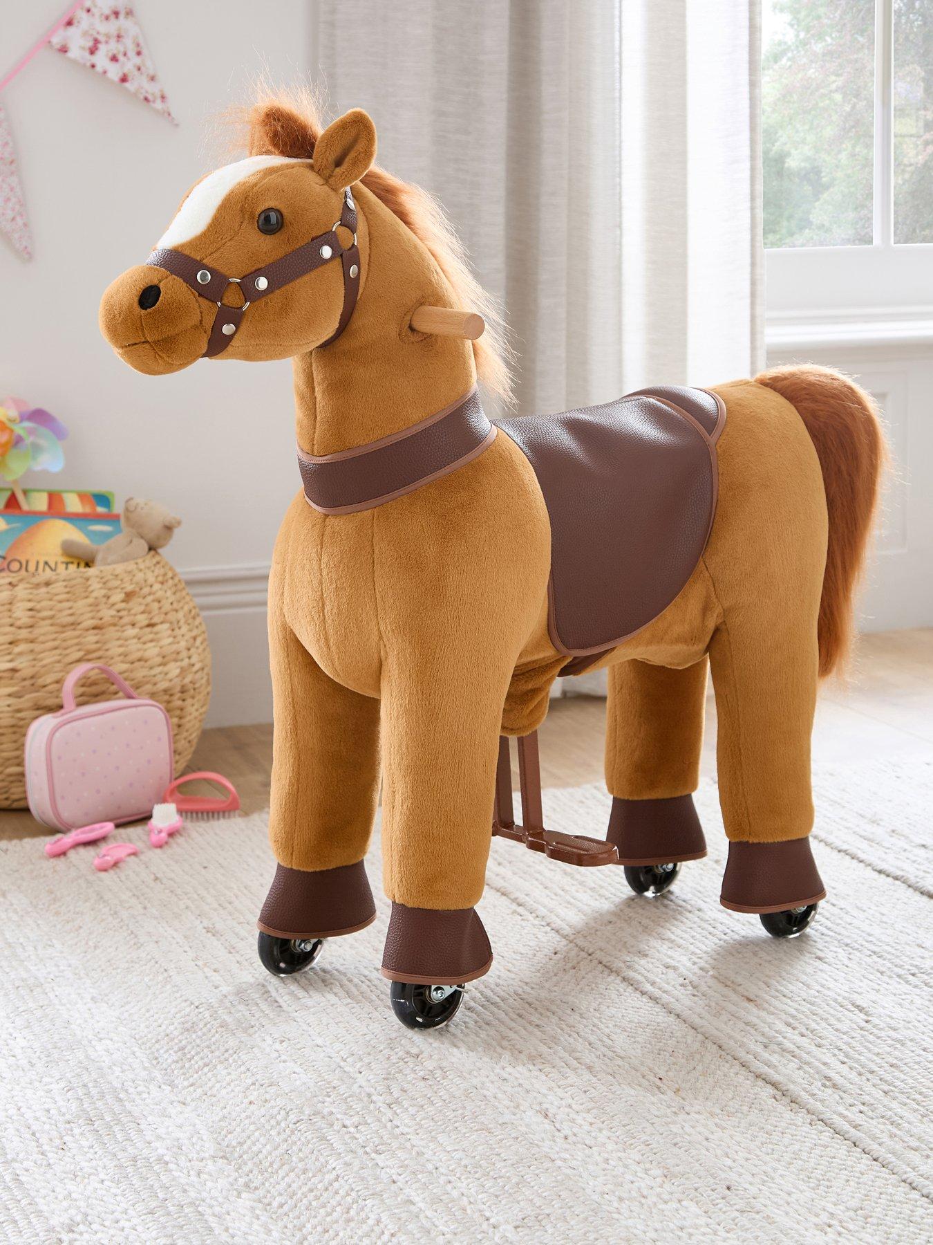 Image 1 of 8 of Mechanical Galloping Ride-On Pony Ride-On Toy - Brown