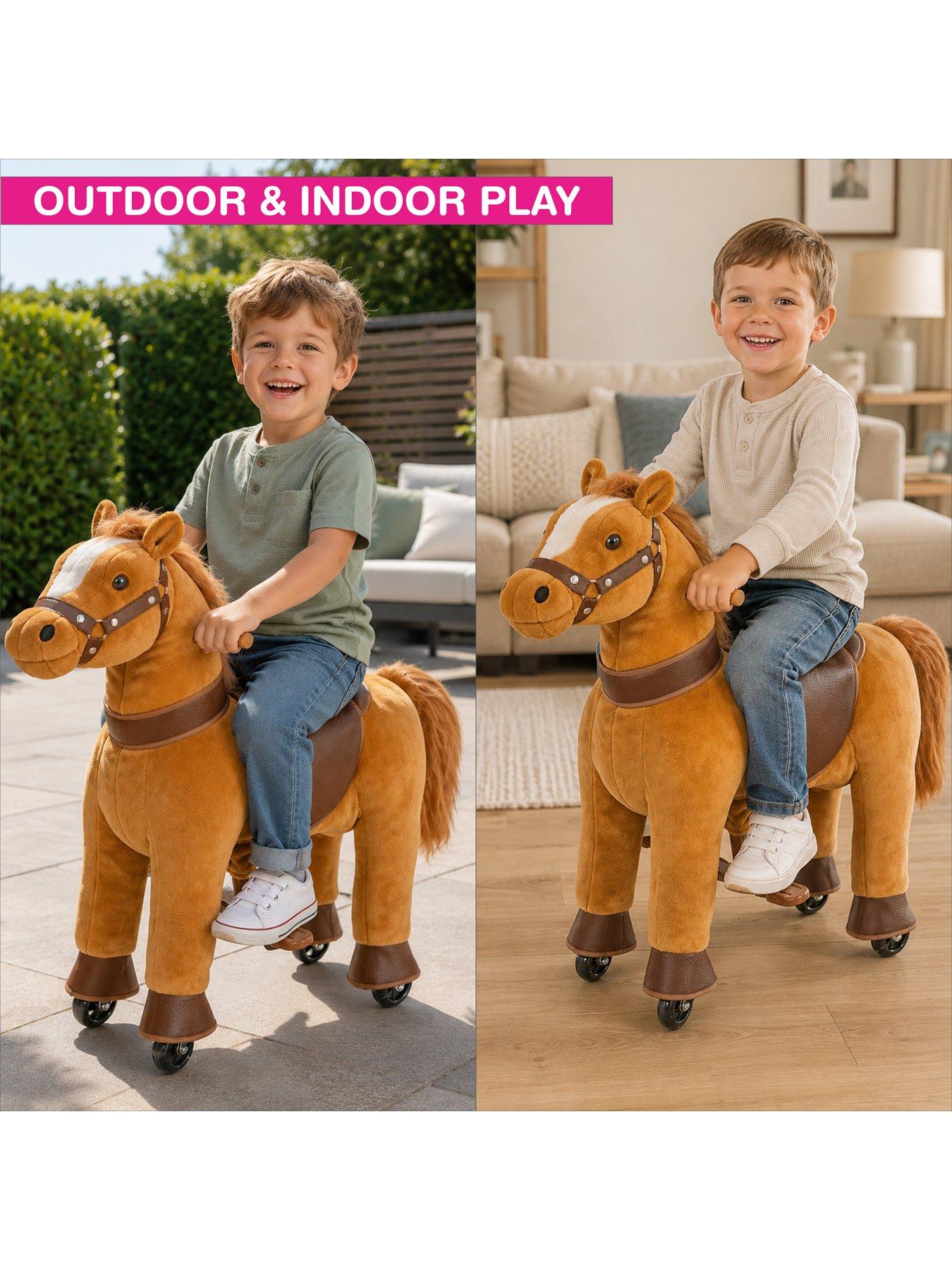 Image 3 of 8 of Mechanical Galloping Ride-On Pony Ride-On Toy - Brown