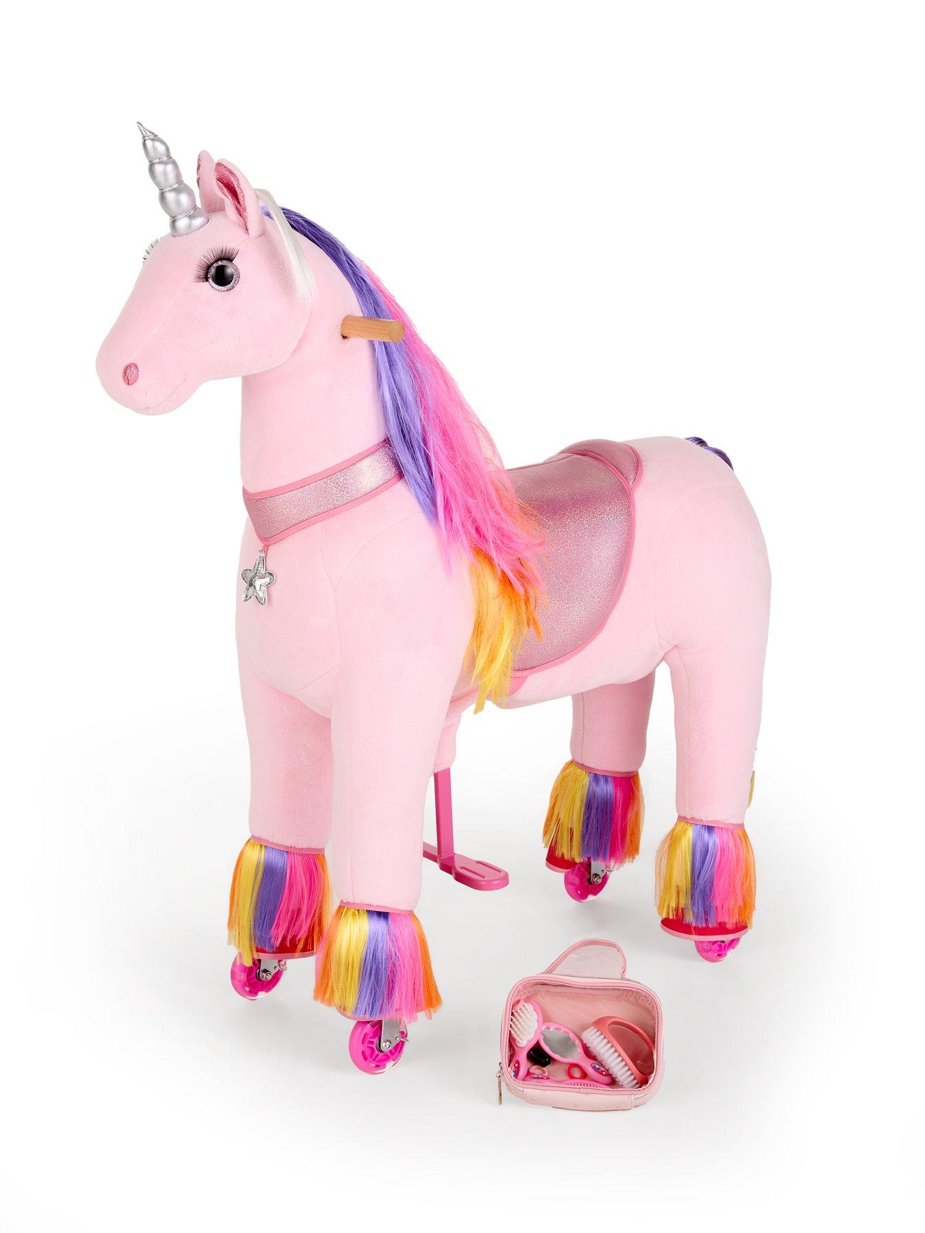 Image 2 of 8 of Magical Unicorn Ride-On Toy - Pink