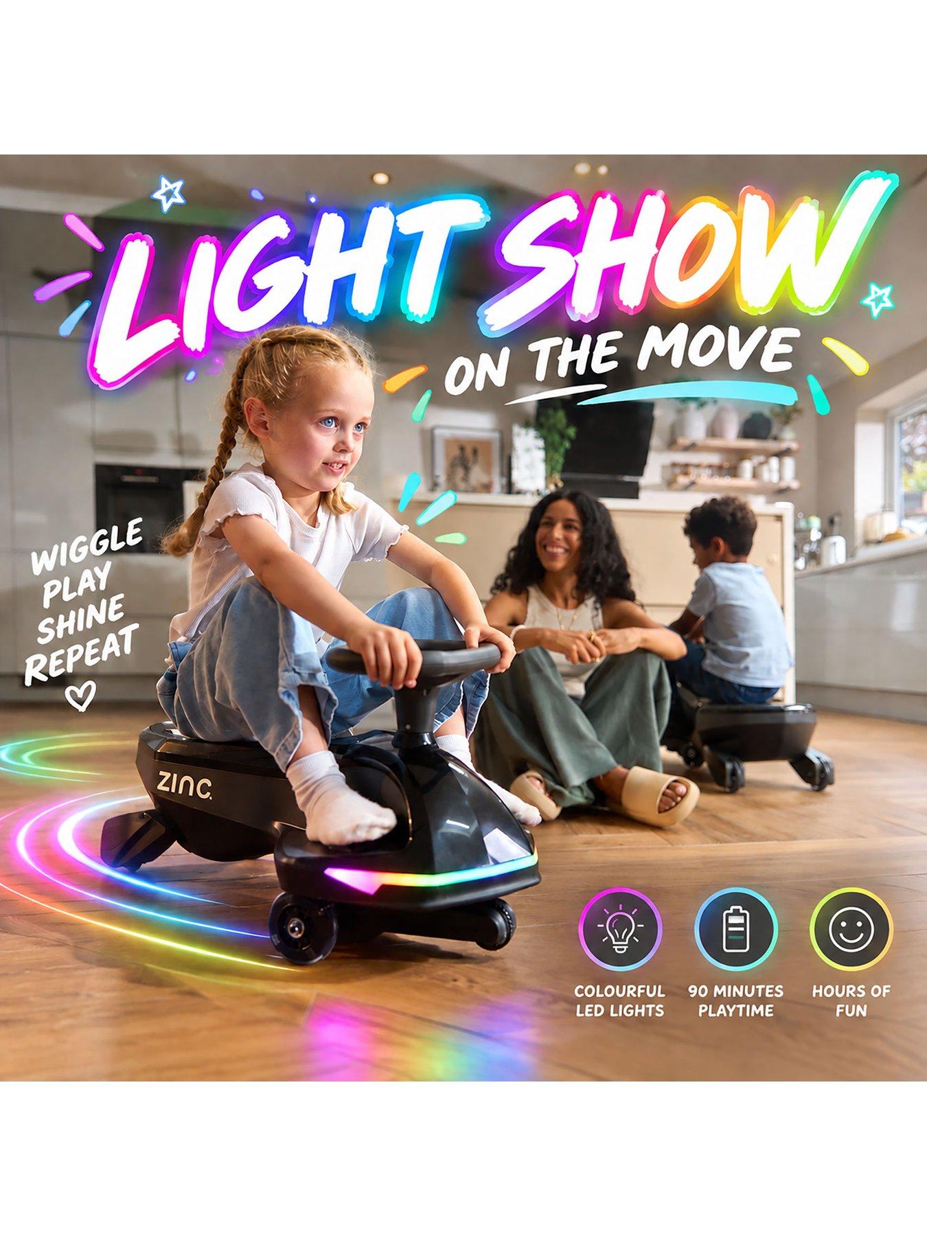 Image 3 of 8 of Zinc Light-Up Electric Wiggle Car Ride-On