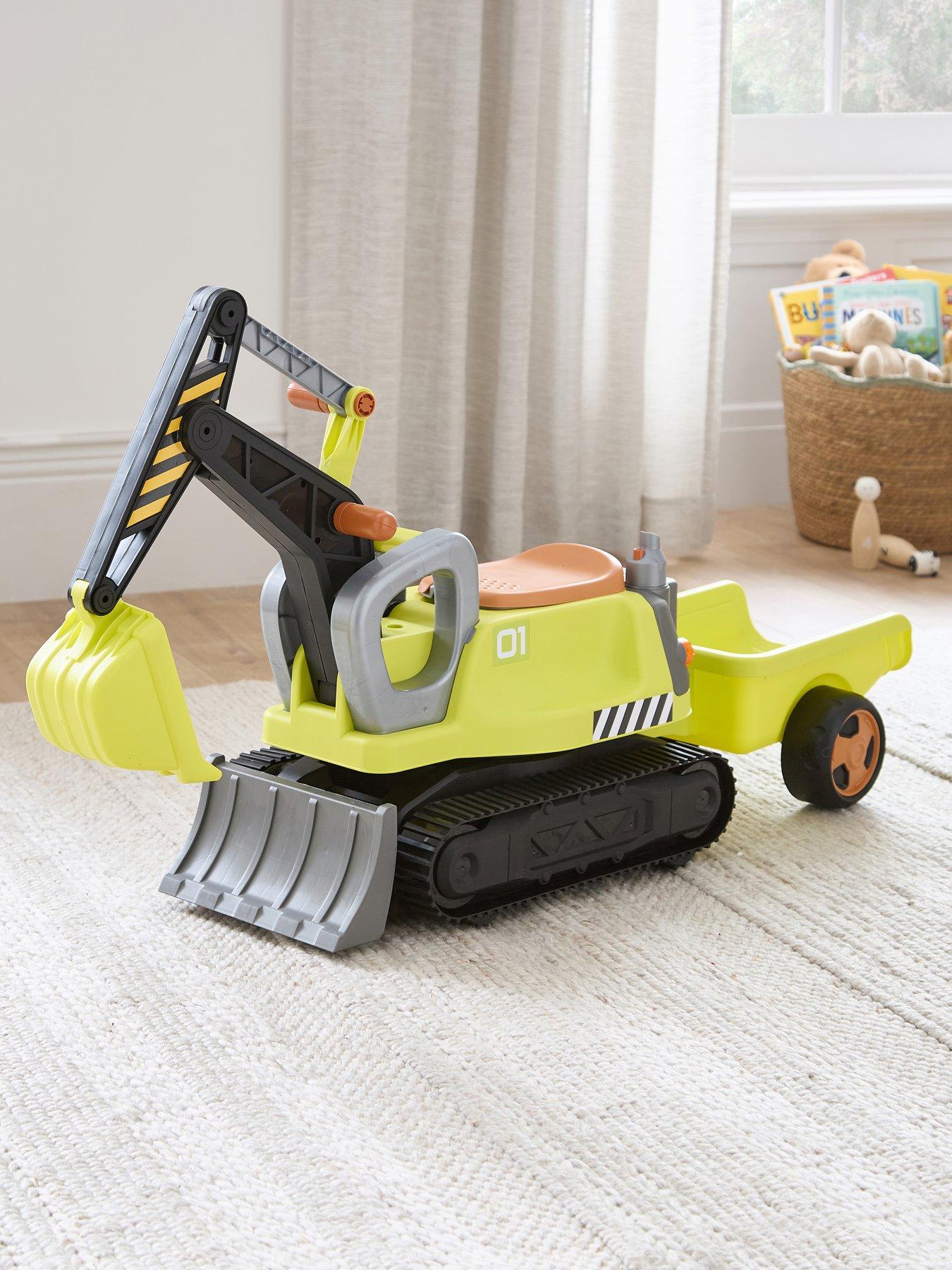 Image 1 of 7 of Working Hydraulic Arm Foot To Floor Ride-On Digger