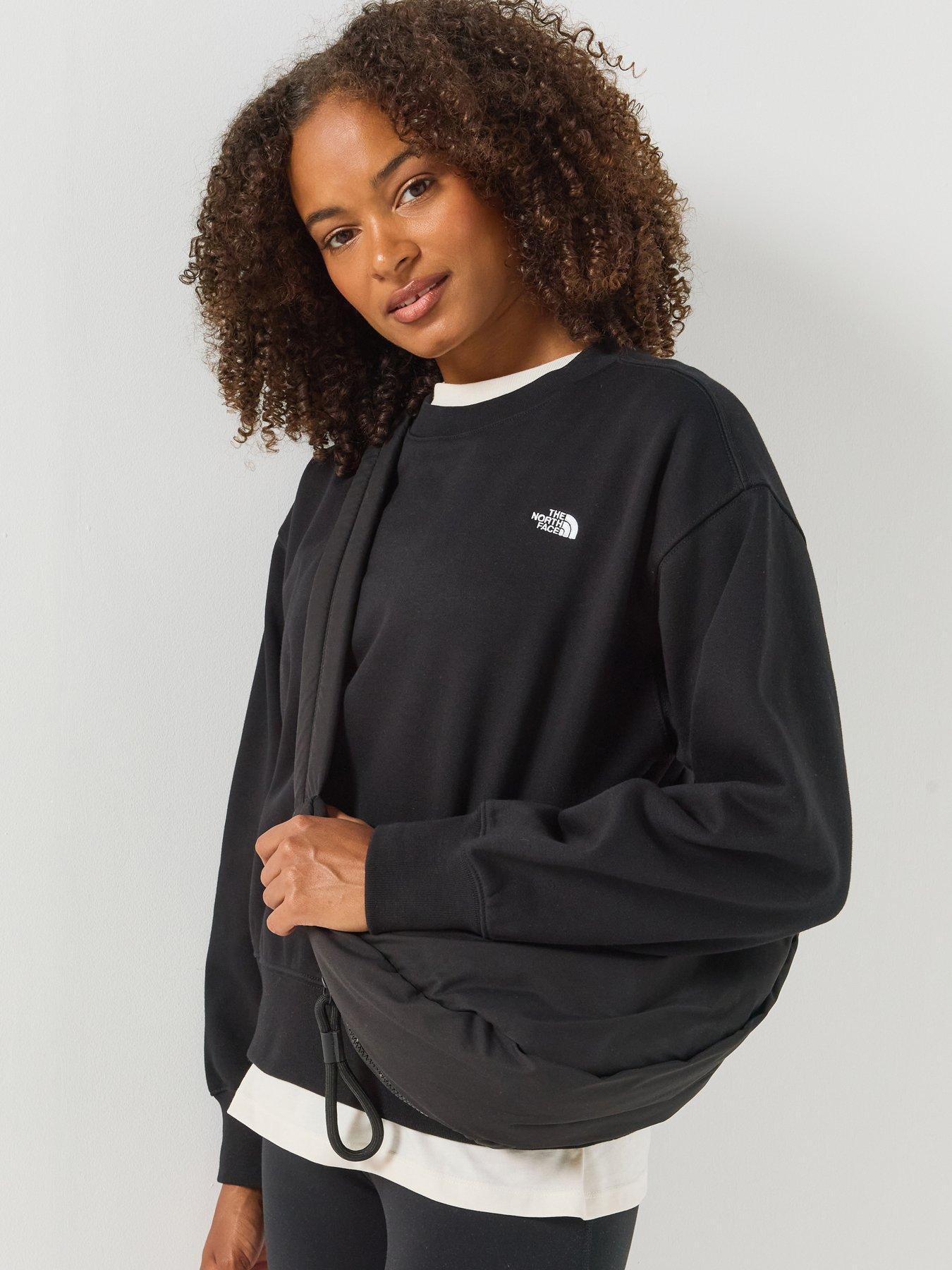 The North Face Womens Essential Simple Dome Boxy Oversized Crew Sweat - Black