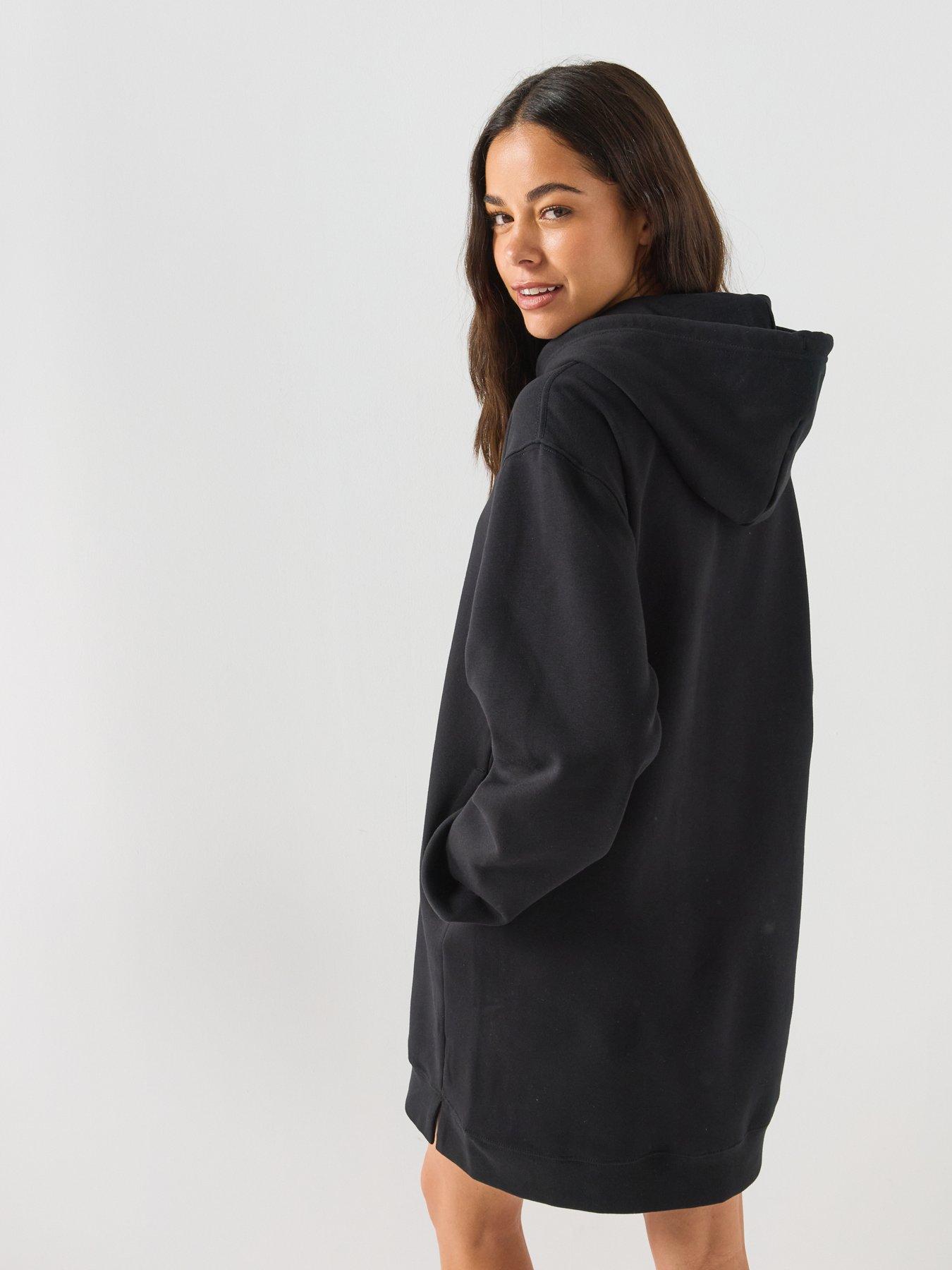 Image 2 of 6 of The North Face Womens Essential Relaxed Hooded Dress - Black