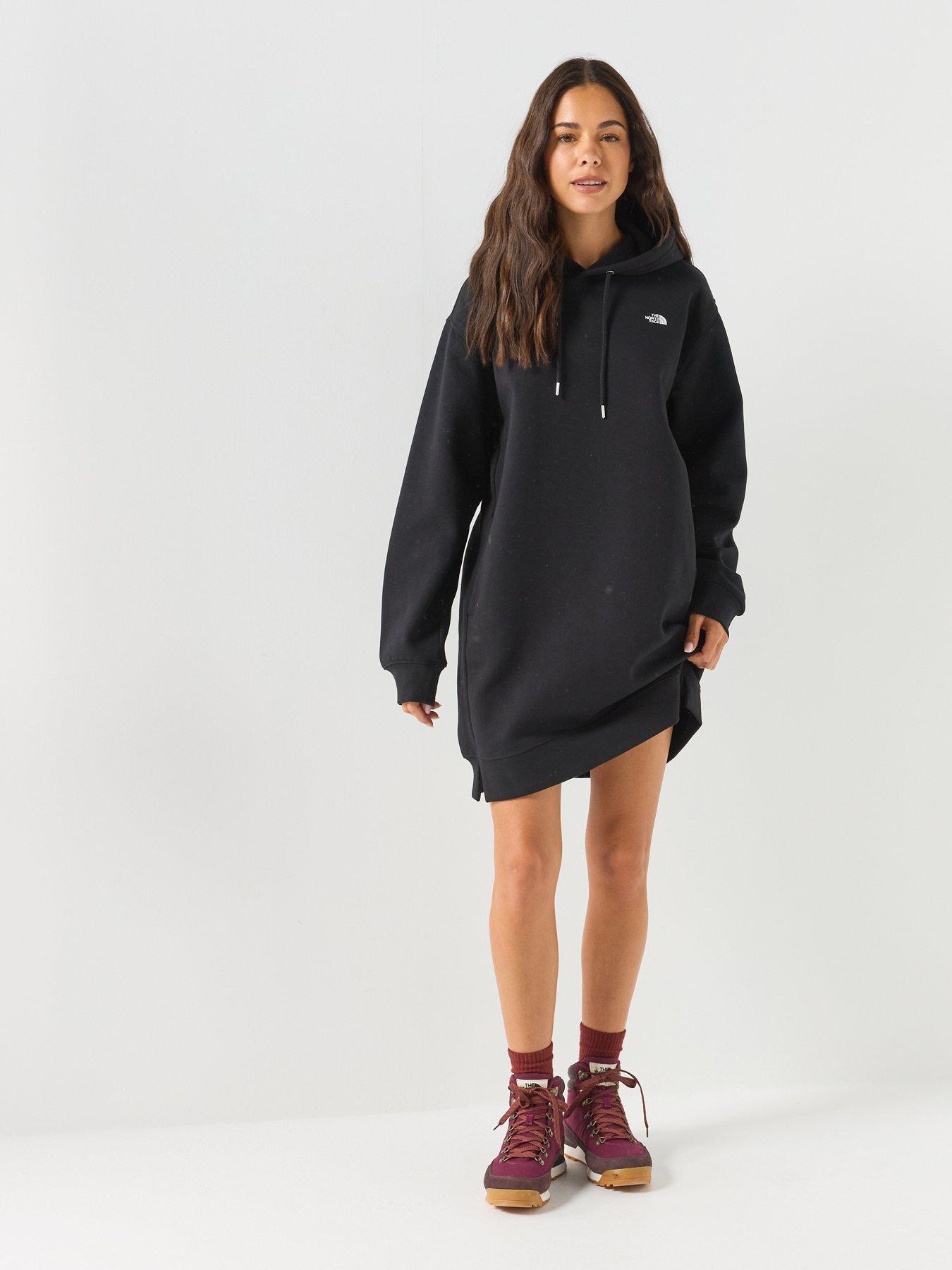 Image 3 of 6 of The North Face Womens Essential Relaxed Hooded Dress - Black