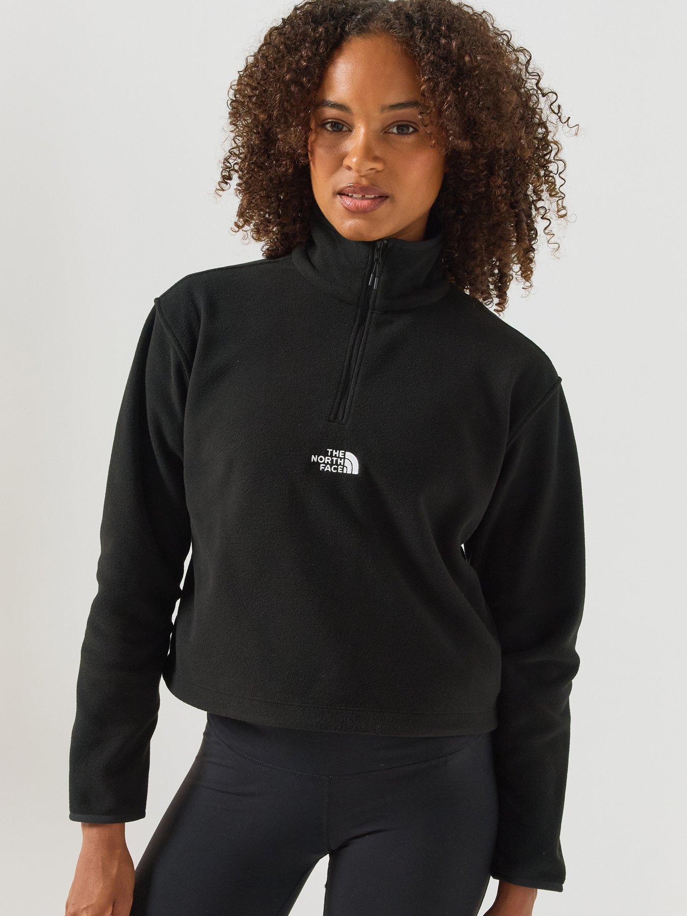 Image 1 of 6 of The North Face Womens 1/4 Zip Adjustable Waist Fleece Jacket - Black