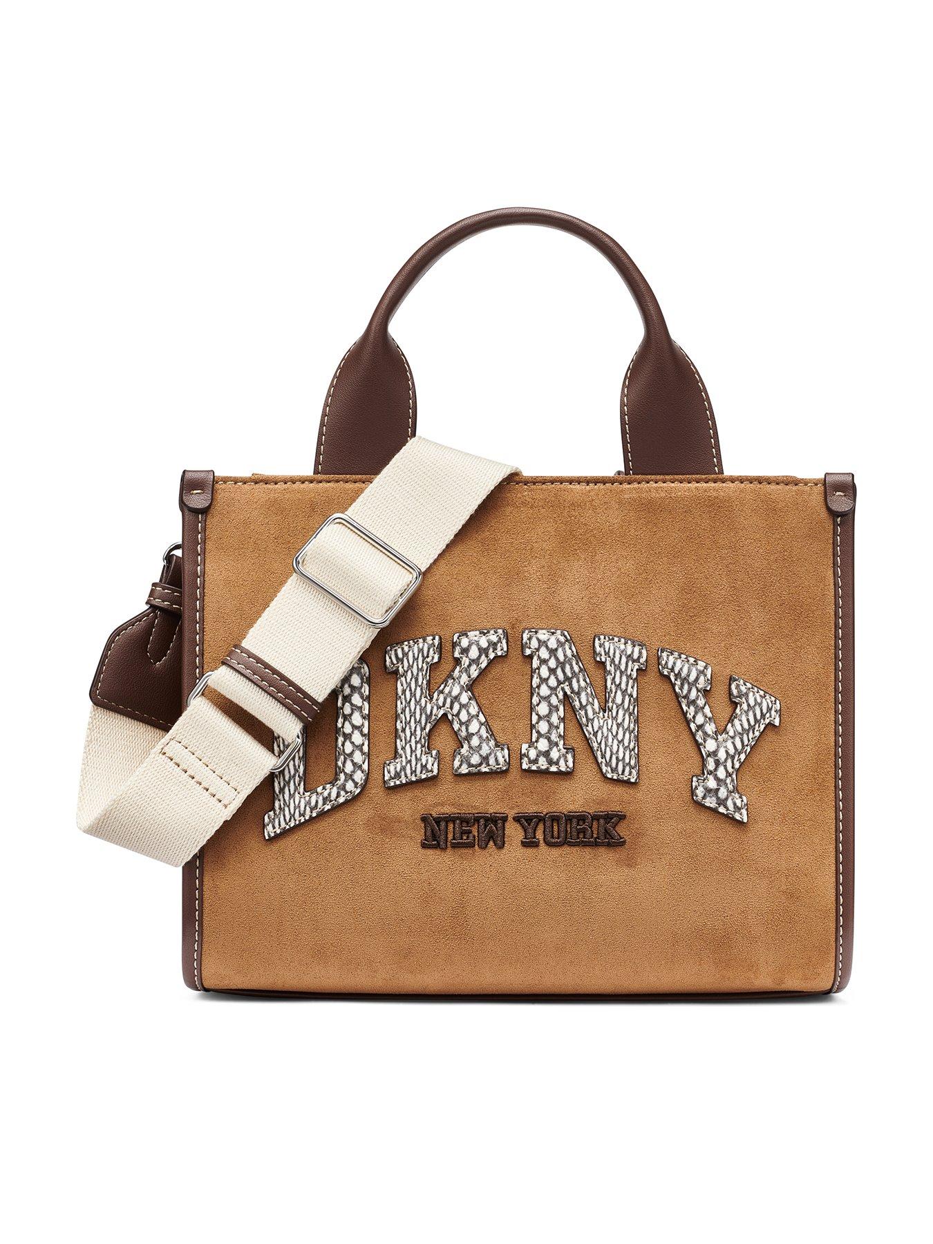 DKNY Hadlee Logo Small Tote Bag - Brown