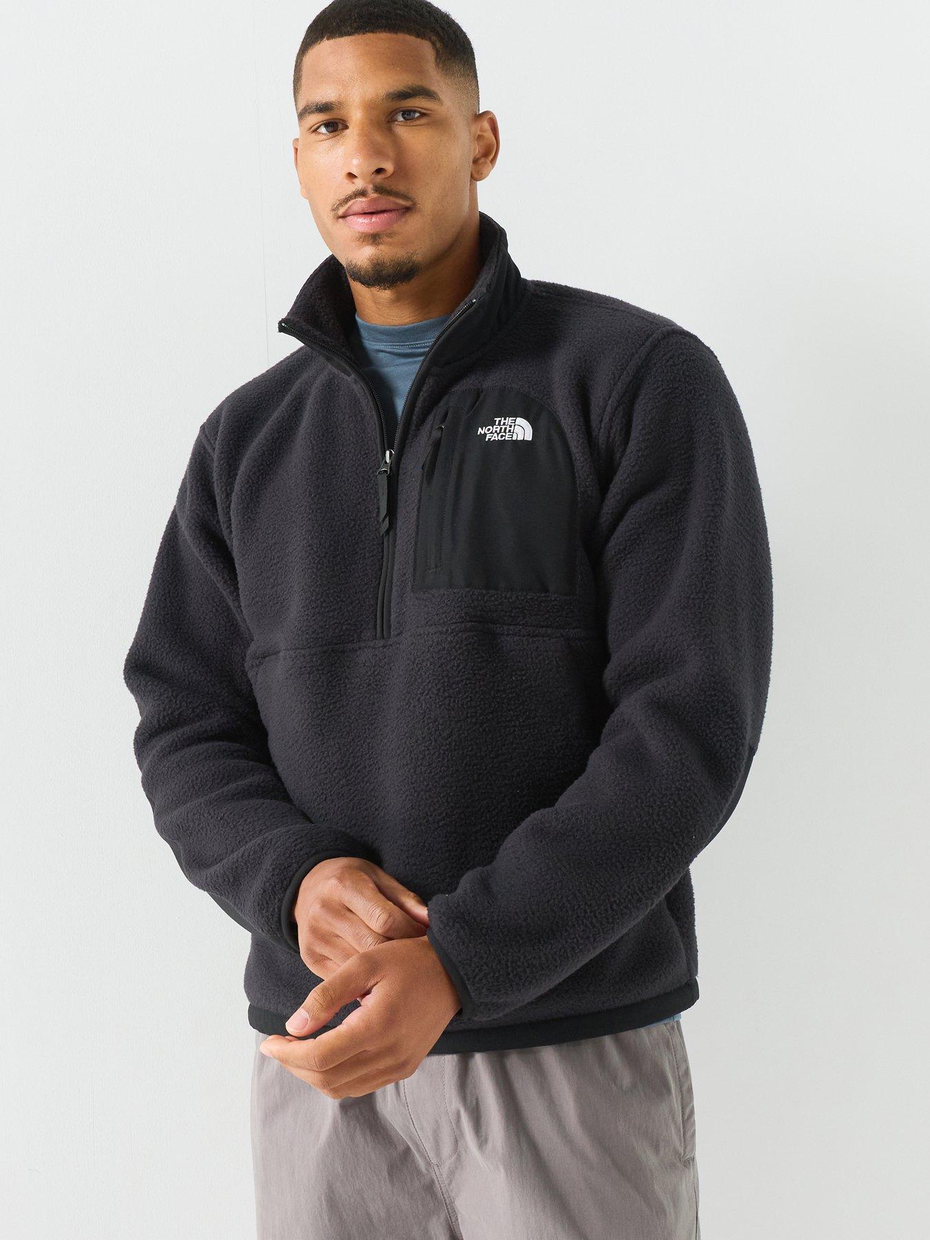 Image 1 of 6 of The North Face Mens Yumiori Off Peak Relaxed Fit Half Zip Fleece - Black