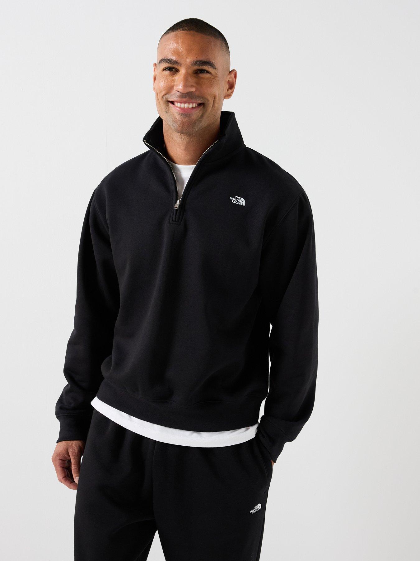 The North Face Mens Essential Simple Dome Relaxed 1/4 Zip Top - Black