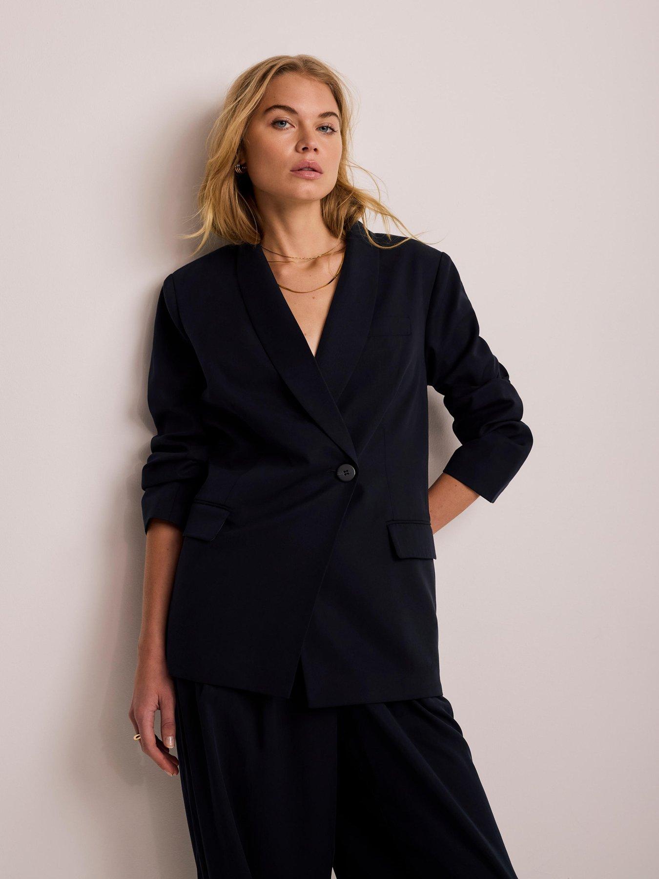 Image 3 of 6 of Mint Velvet Navy Relaxed Blazer - Blue