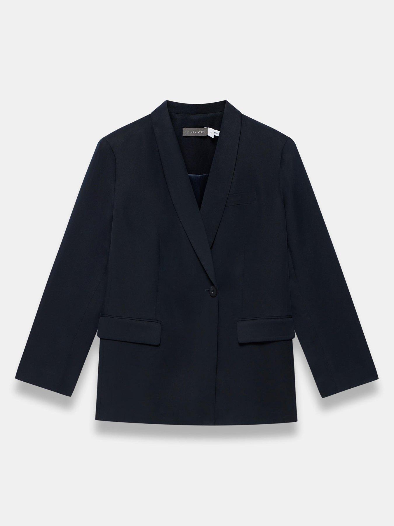 Image 5 of 6 of Mint Velvet Navy Relaxed Blazer - Blue