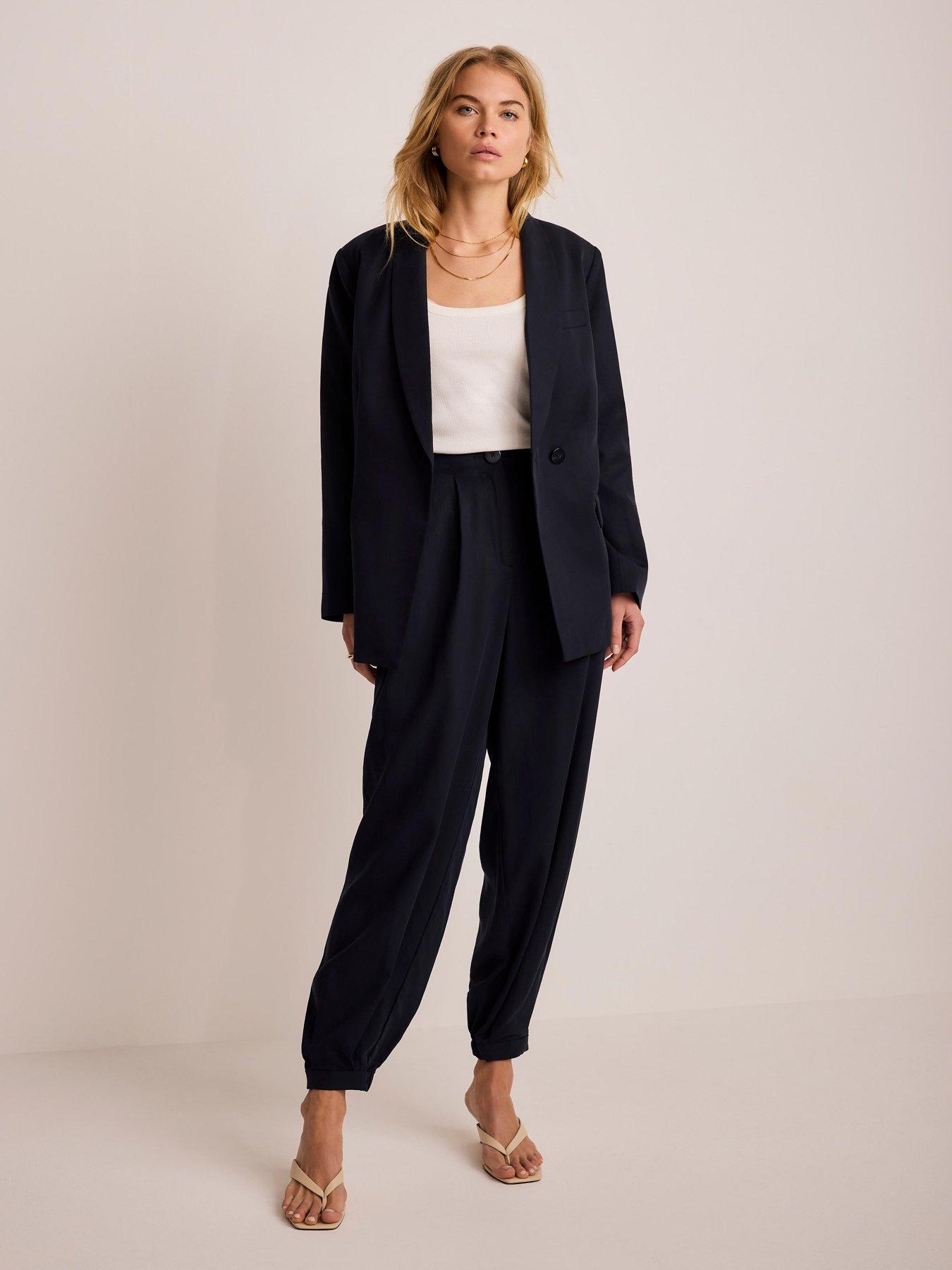 Mint Velvet Navy Balloon Trouser - Blue