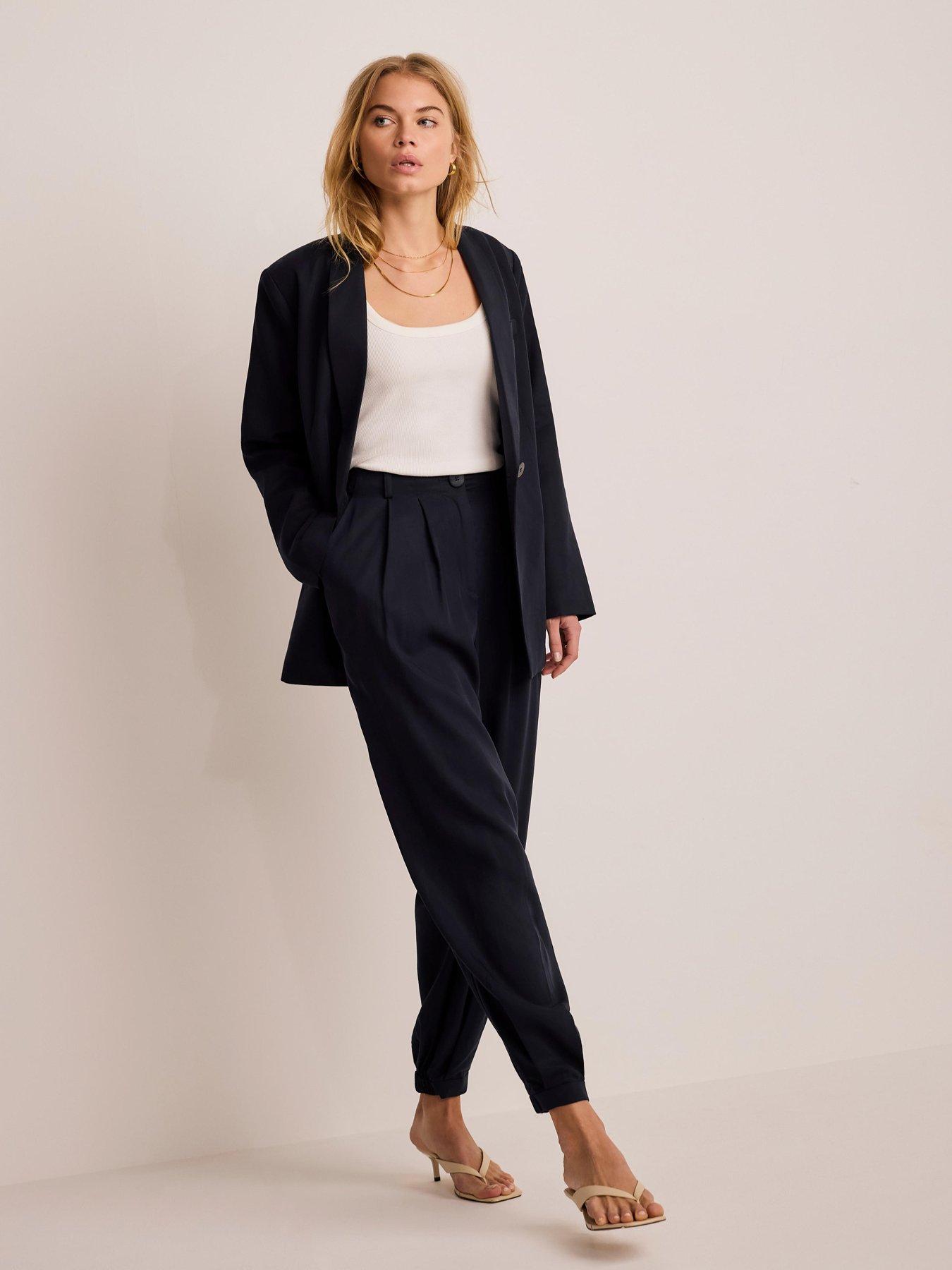 Image 3 of 6 of Mint Velvet Navy&nbsp;Balloon Trouser - Blue