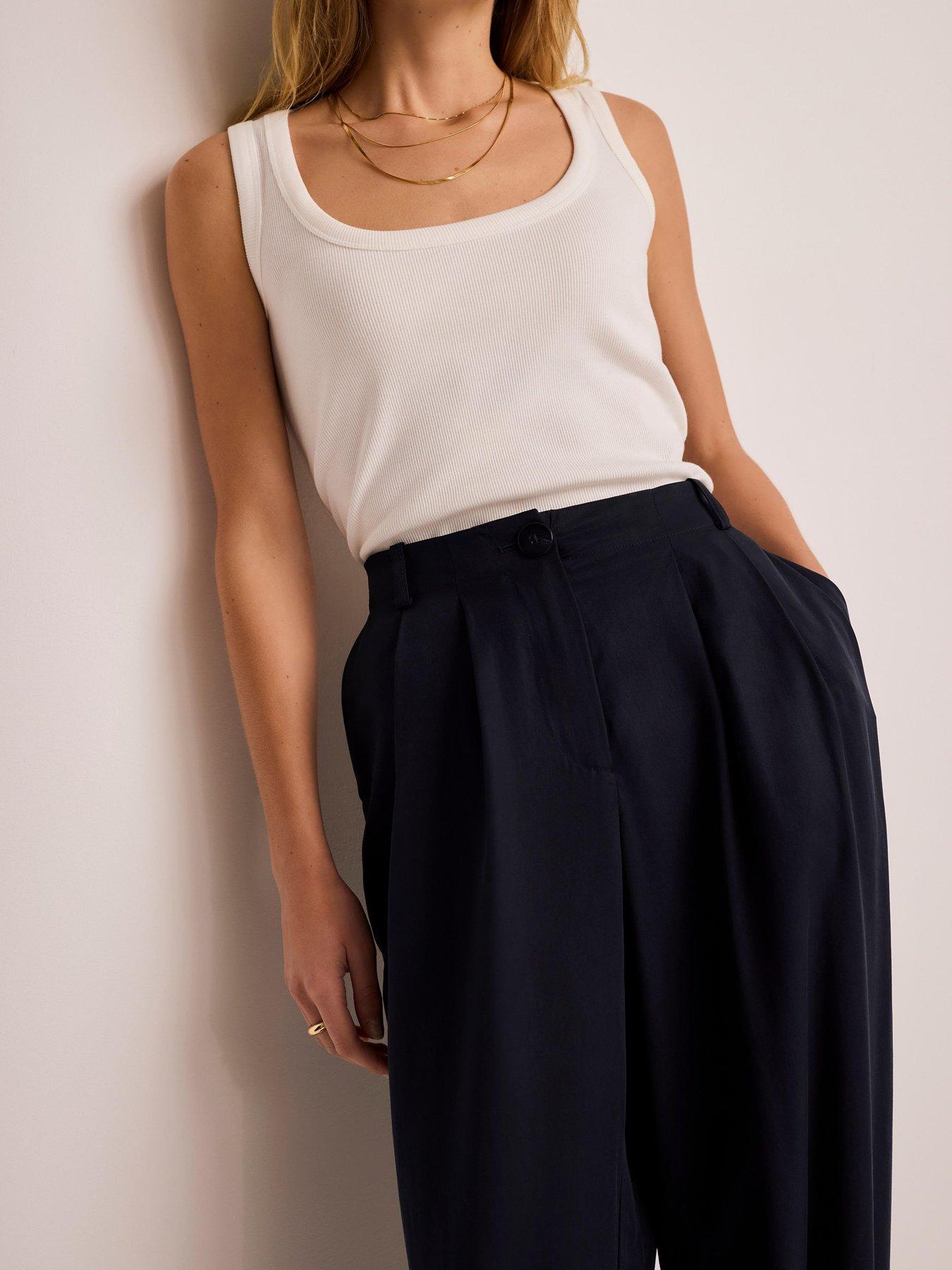 Image 4 of 6 of Mint Velvet Navy&nbsp;Balloon Trouser - Blue