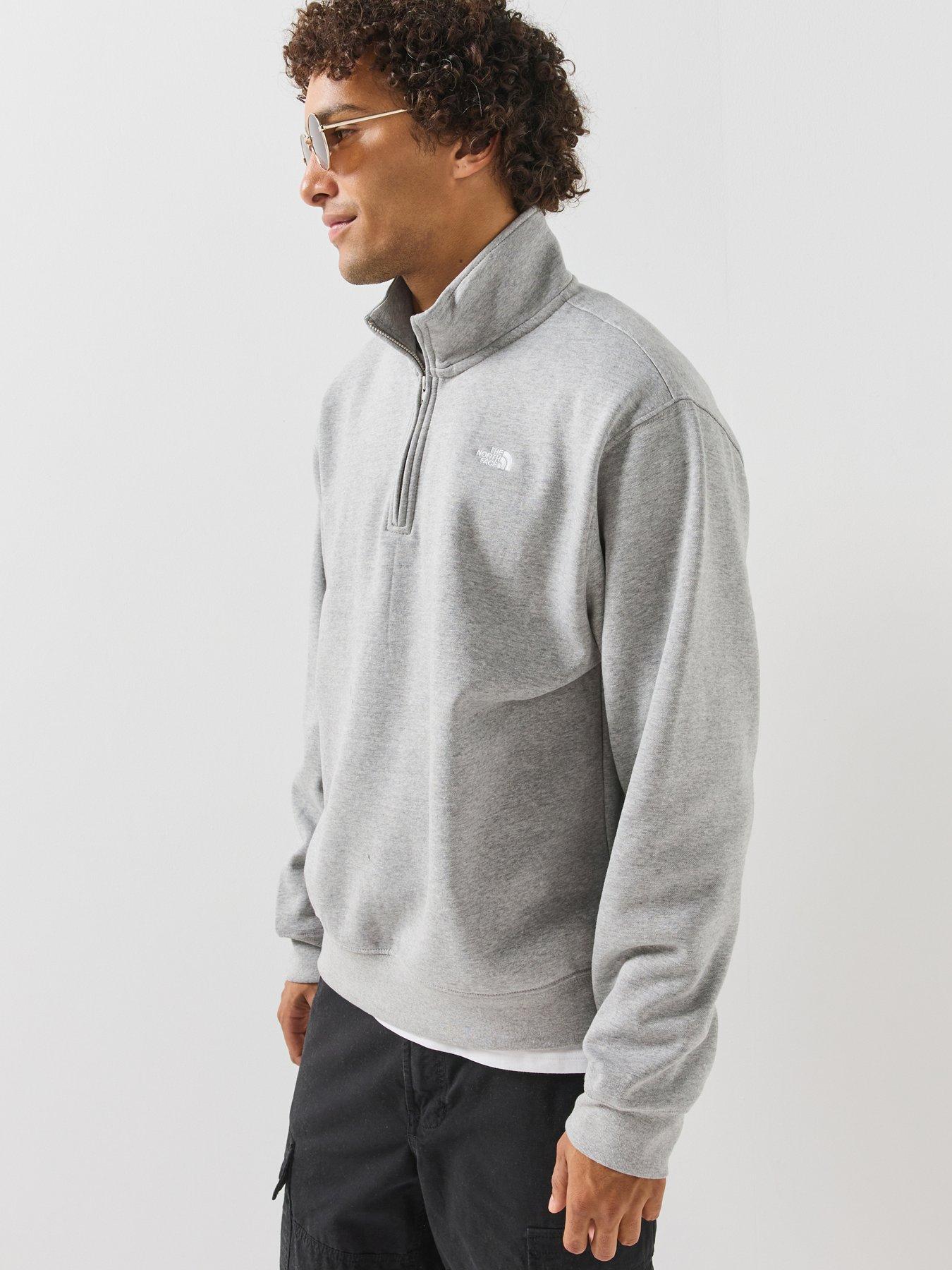 Image 1 of 6 of The North Face Mens Essential Simple Dome 1/4 Zip Fleece - Grey
