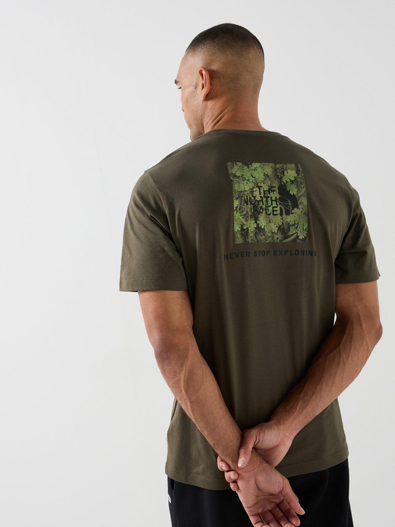 Image 1 of 7 of The North Face Men&rsquo;s Yosemite Oak Box NSE Regular T-Shirt - New Taupe Green