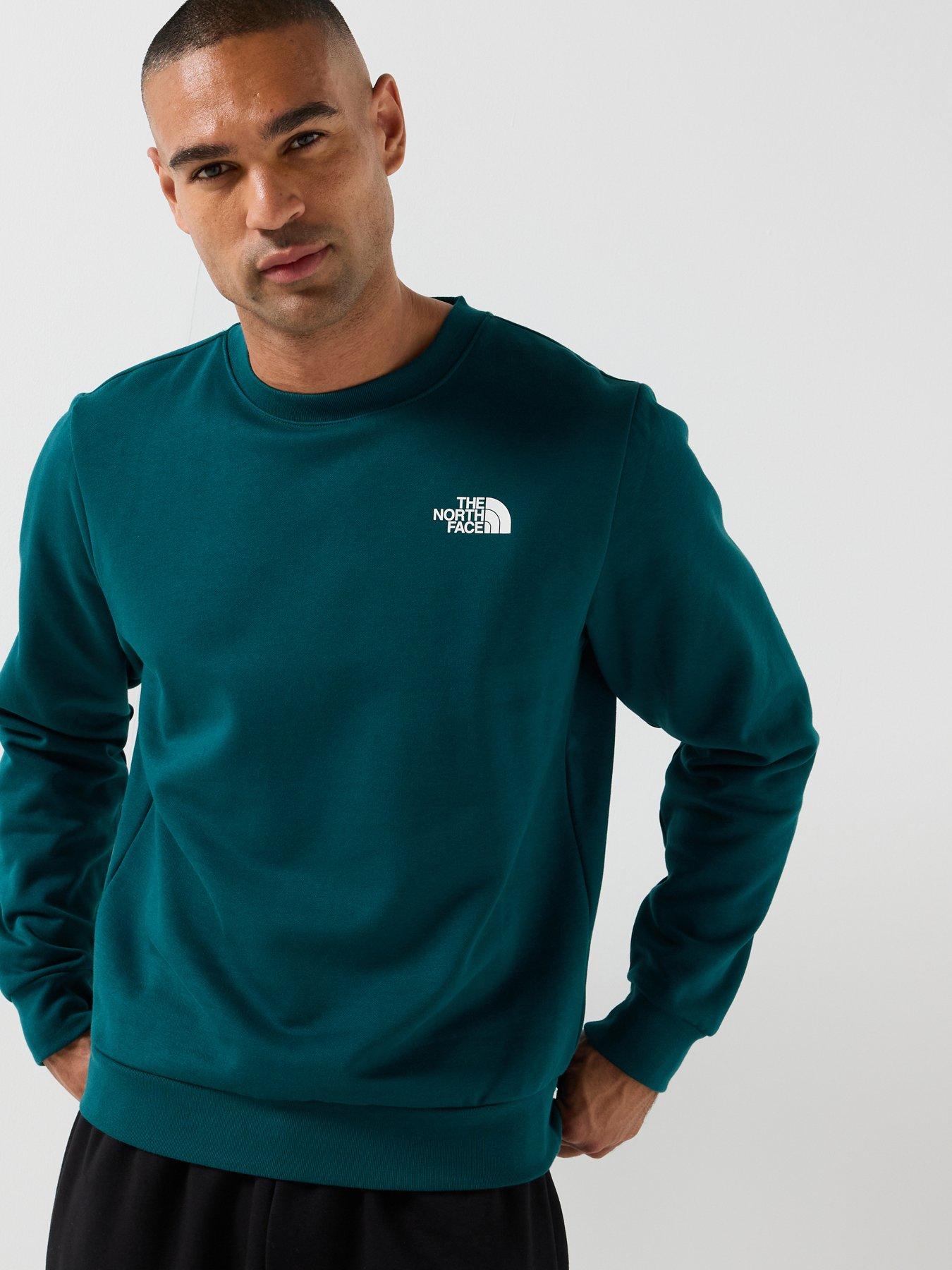 Image 2 of 6 of The North Face Mens Regular Fit Logo Crew Neck Sweatshirt - Green