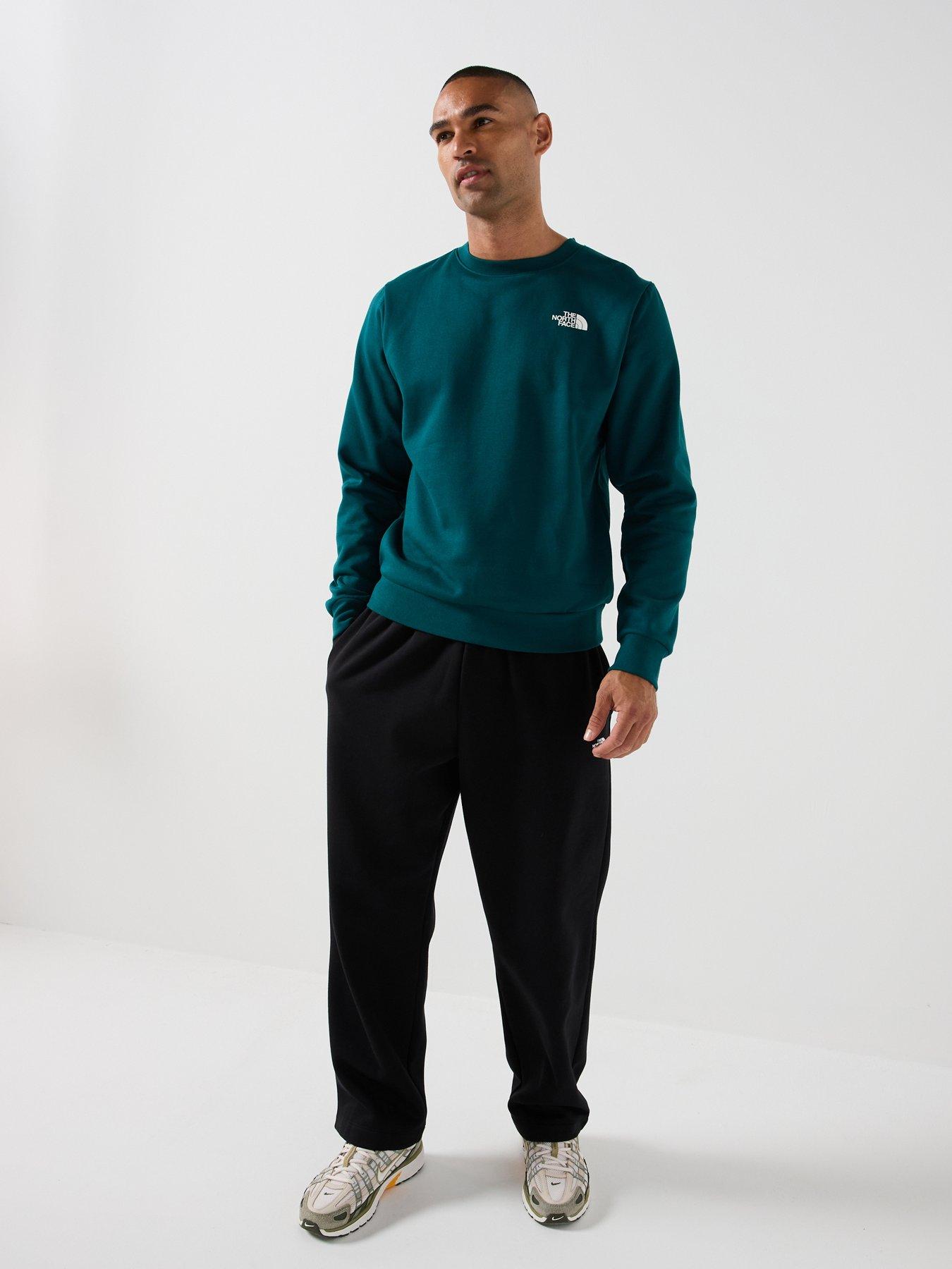 Image 3 of 6 of The North Face Mens Regular Fit Logo Crew Neck Sweatshirt - Green
