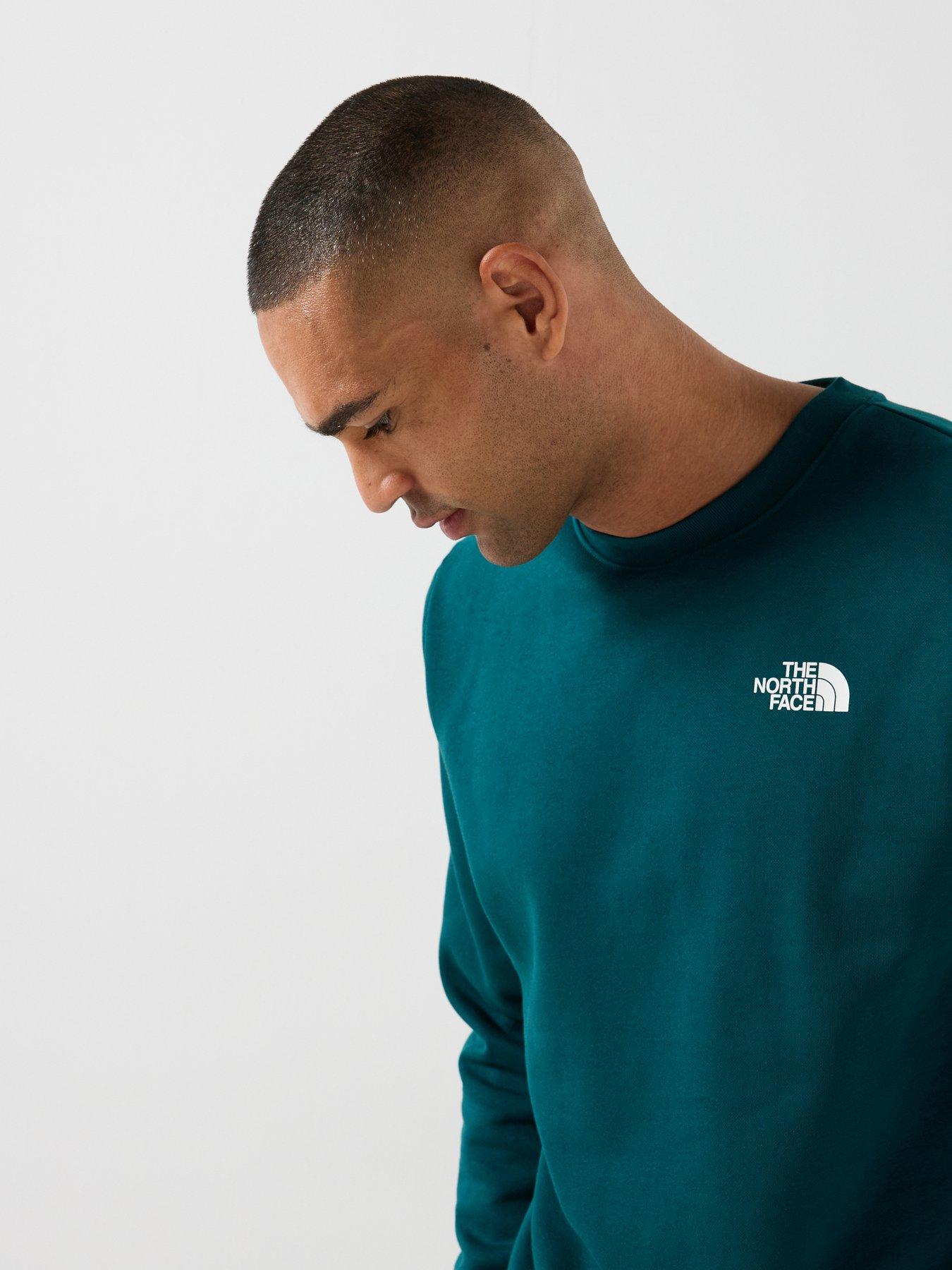 Image 4 of 6 of The North Face Mens Regular Fit Logo Crew Neck Sweatshirt - Green