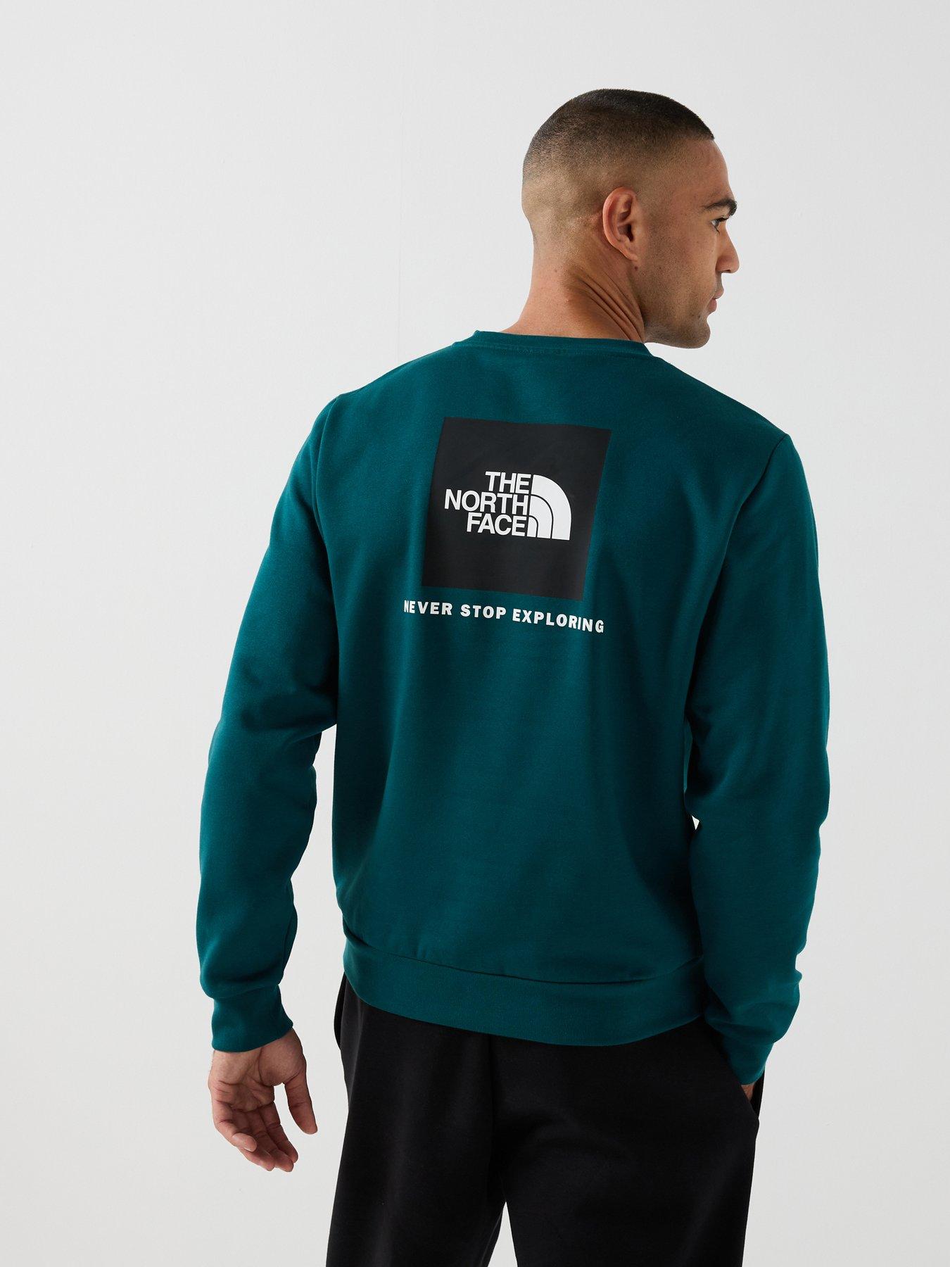 Image 5 of 6 of The North Face Mens Regular Fit Logo Crew Neck Sweatshirt - Green