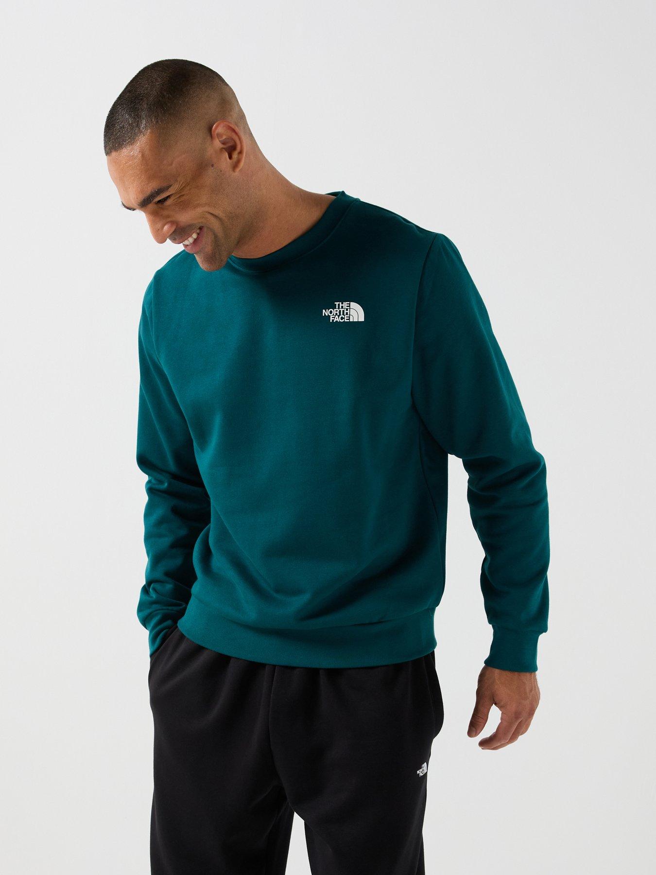 Image 6 of 6 of The North Face Mens Regular Fit Logo Crew Neck Sweatshirt - Green