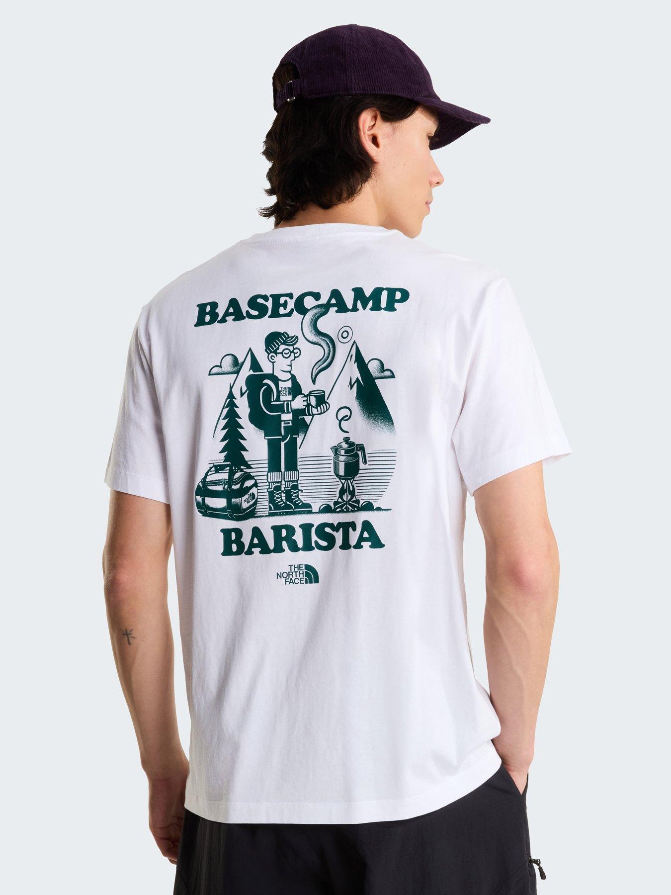 The North Face Men's Relaxed Graphic Cotton T-Shirt with Back Print - White