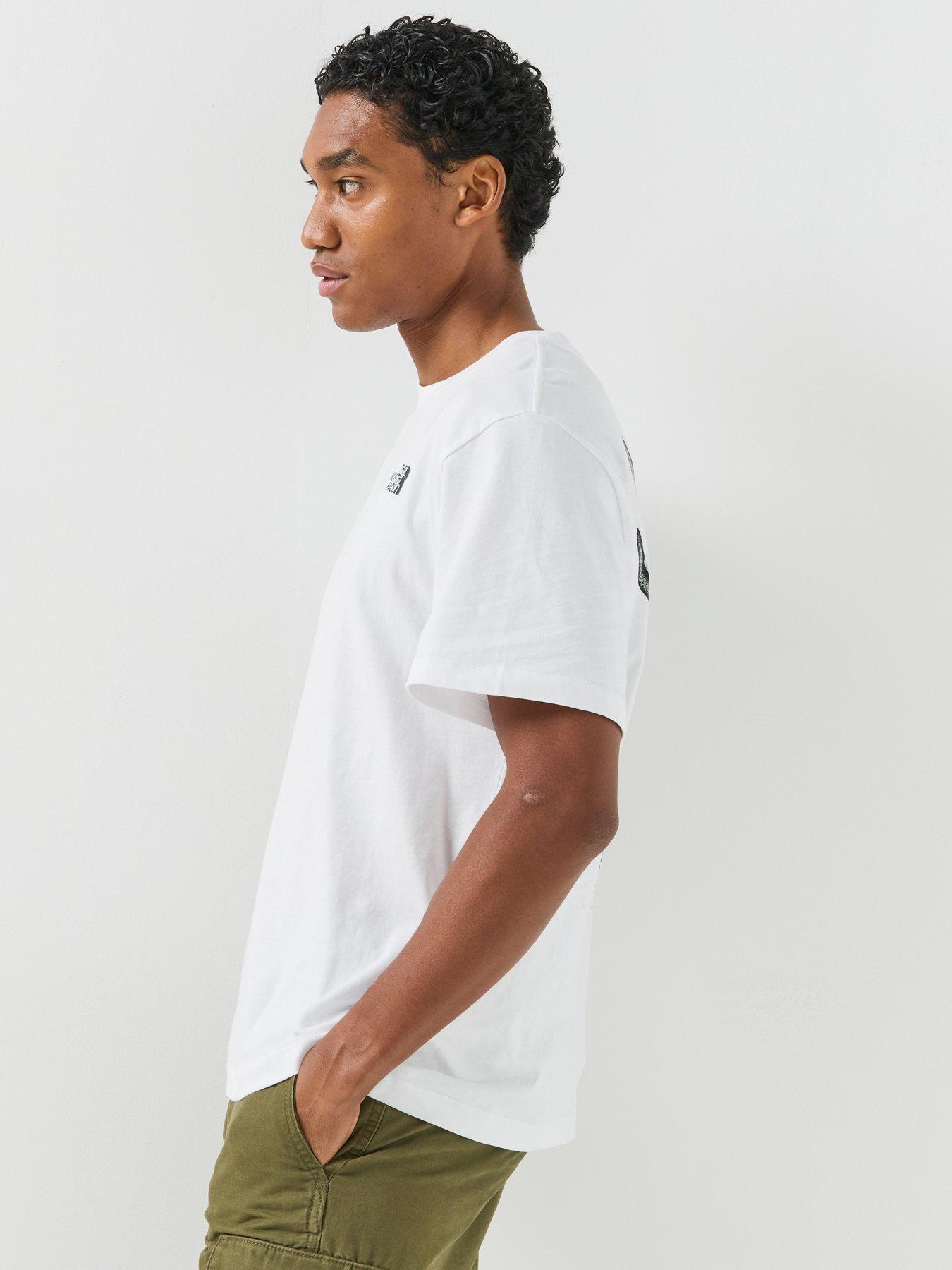 Image 6 of 6 of The North Face Mens Tested And Proven Relaxed Graphic T-Shirt - White