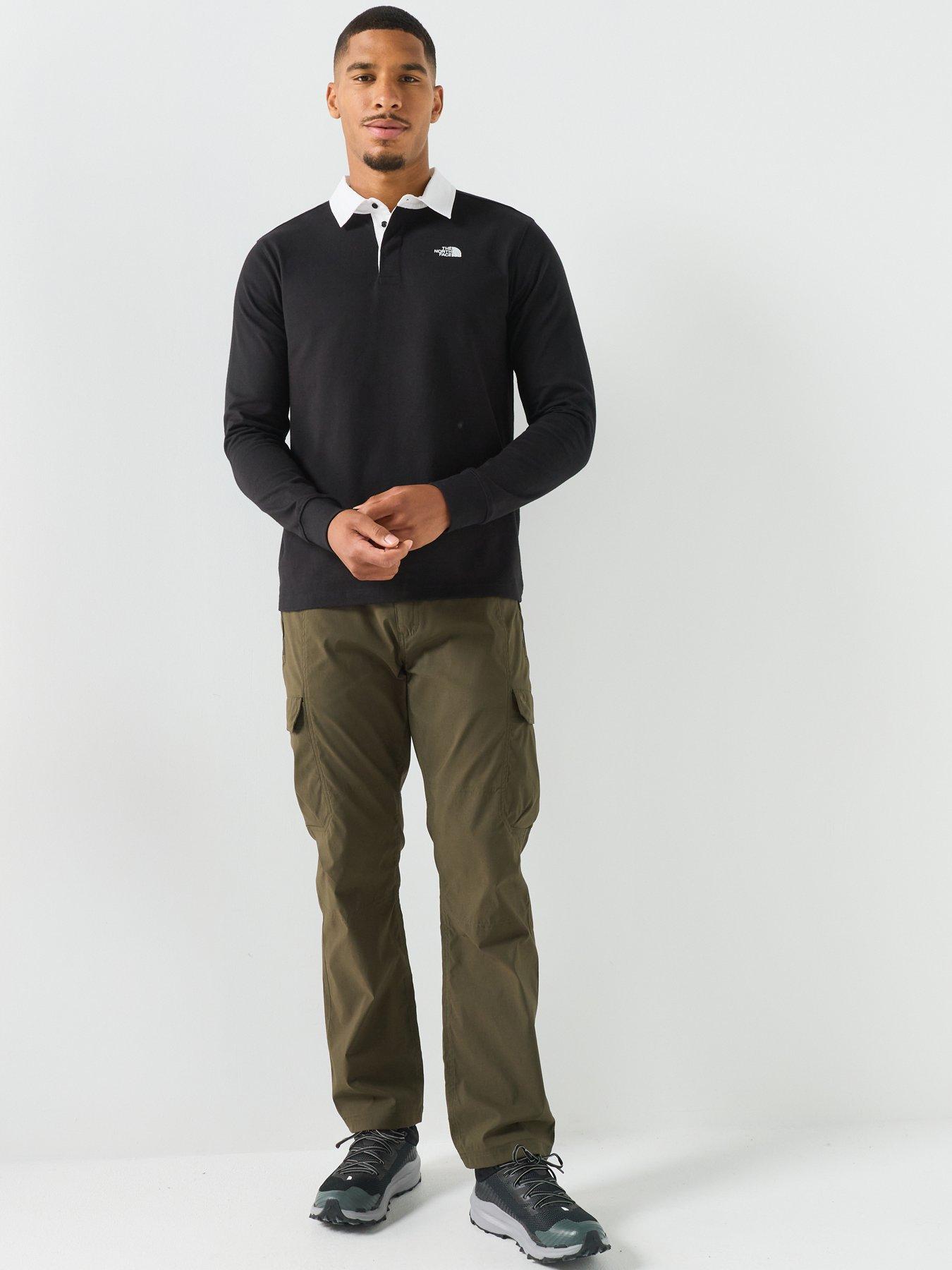 Image 3 of 5 of The North Face Mens Long Sleeve Contrast Collar Polo Shirt - Black