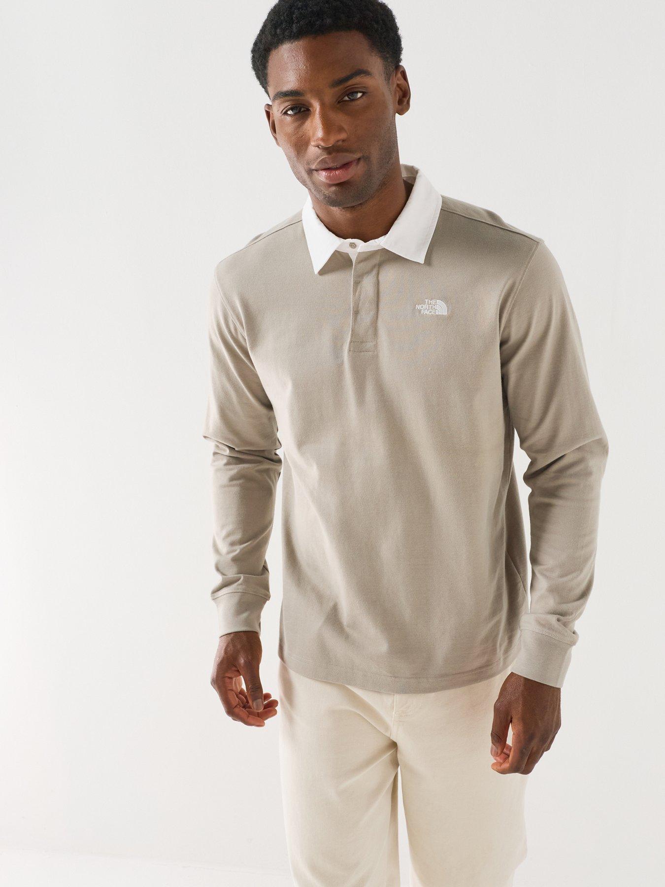 The North Face Mens Vista Rugby Long Sleeve Top - Beige