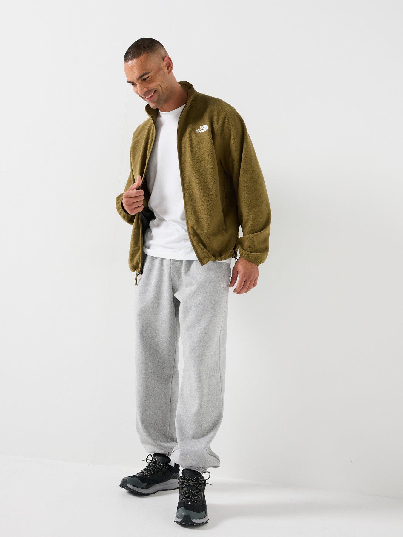 Image 3 of 6 of The North Face Mens Full Zip Stand Collar Fleece Jacket - Green