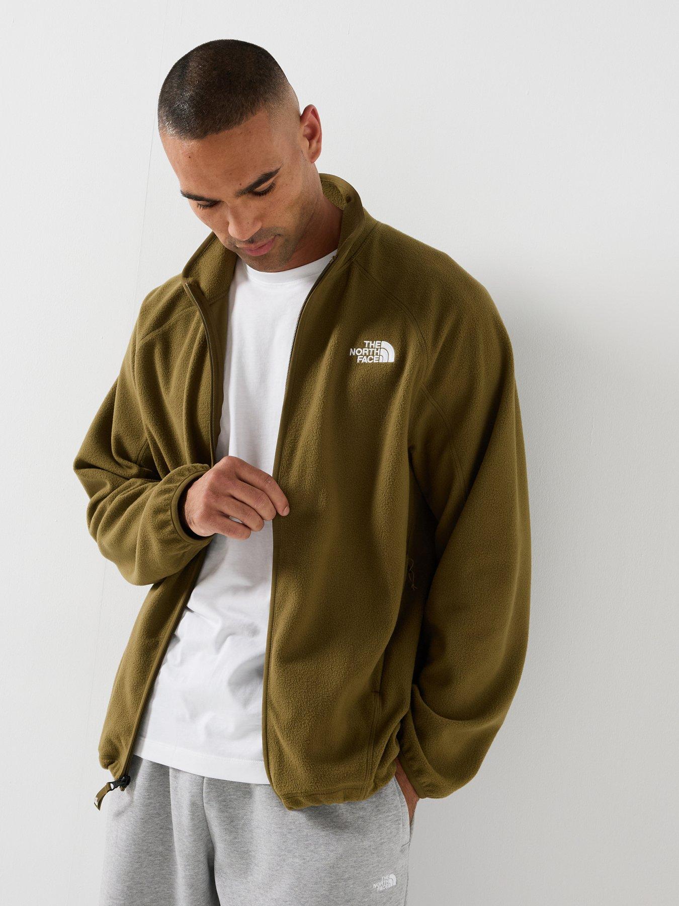 Image 5 of 6 of The North Face Mens Full Zip Stand Collar Fleece Jacket - Green