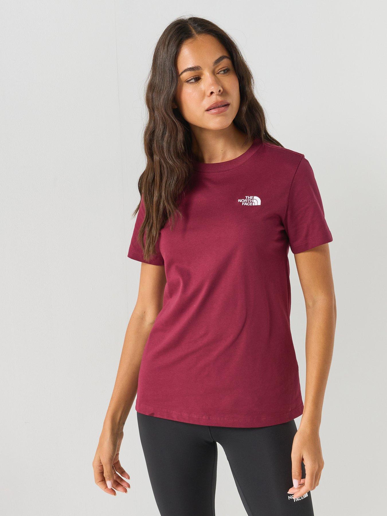 The North Face Womens Evolution Simple Dome Slim Fit T-shirt - Burgundy