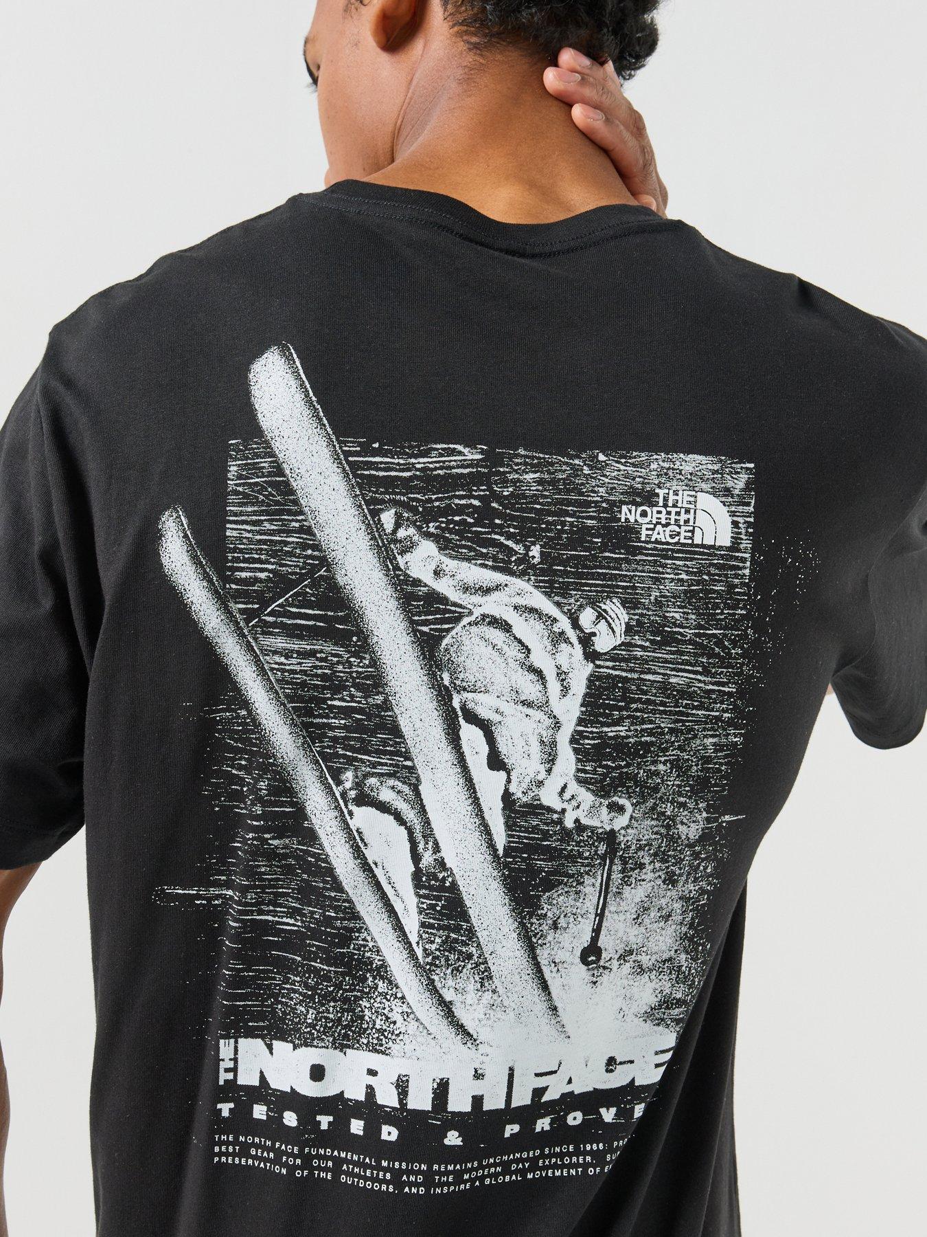 Image 5 of 6 of The North Face Mens Tested And Proven Relaxed Logo Graphic T-Shirt - Black