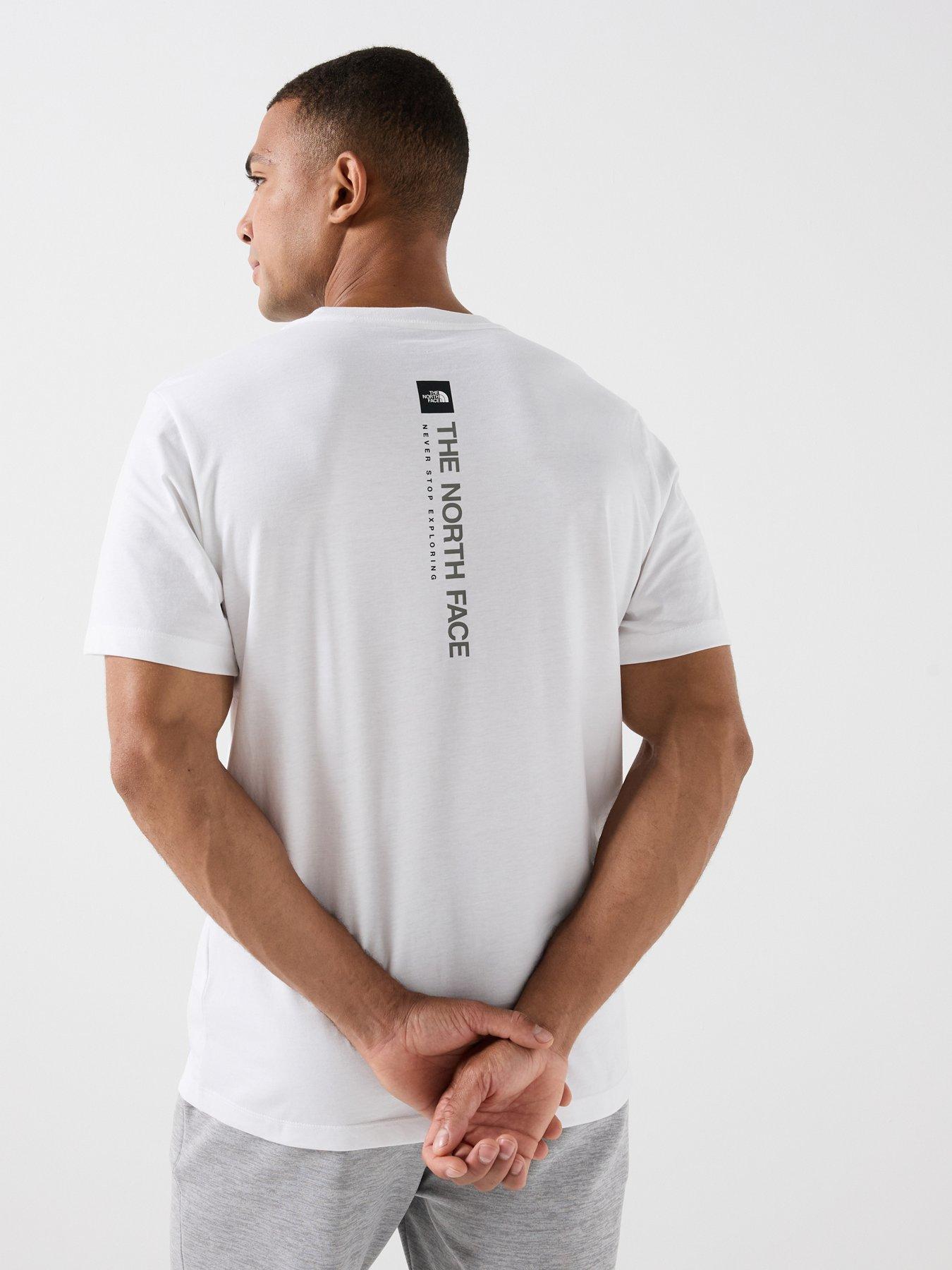 The North Face Mens Vertical Back Logo Graphic T-Shirt - White