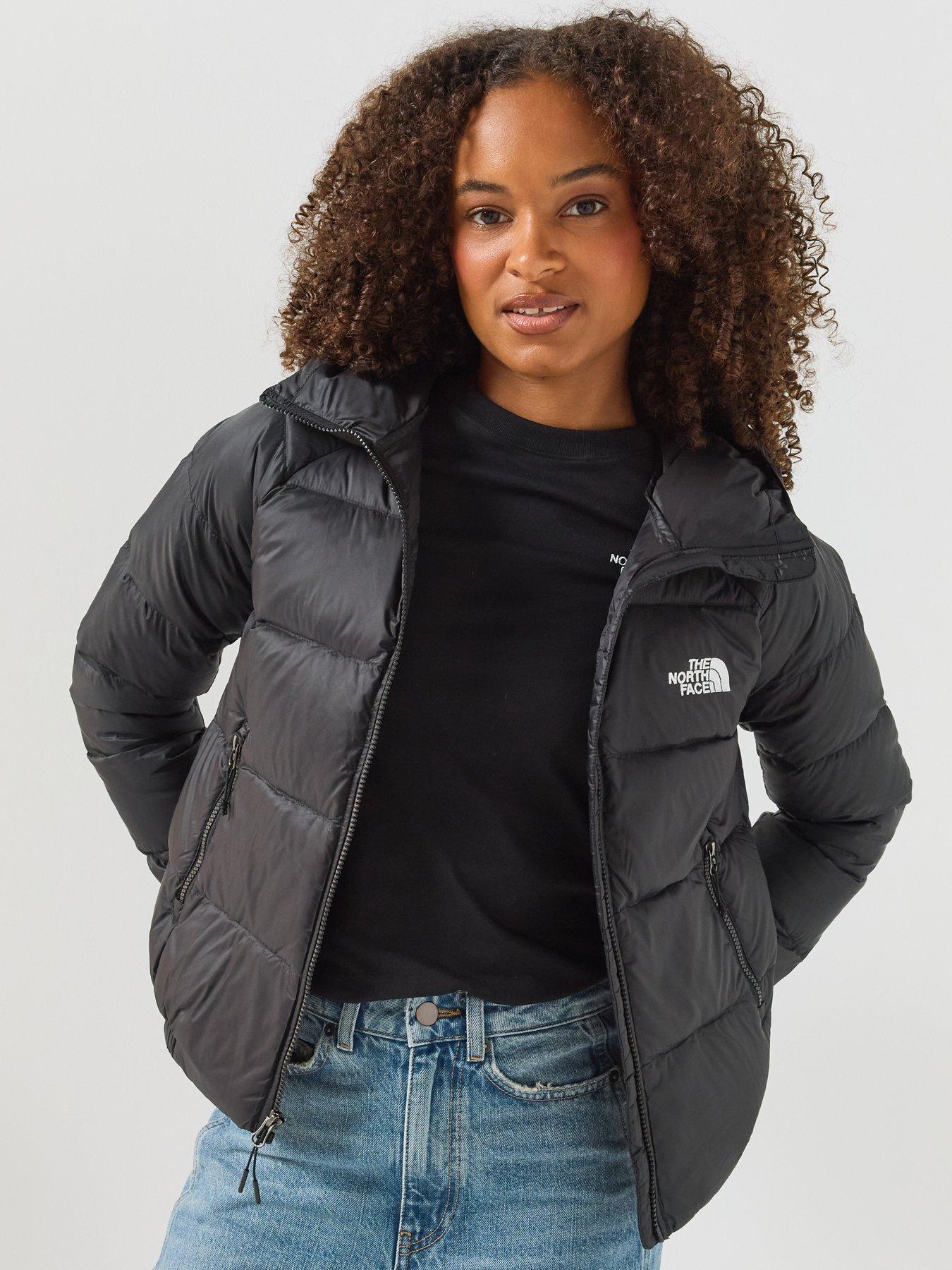 Image 1 of 6 of The North Face Womens Hydrenalite Down Hooded Quilted Jacket - Black