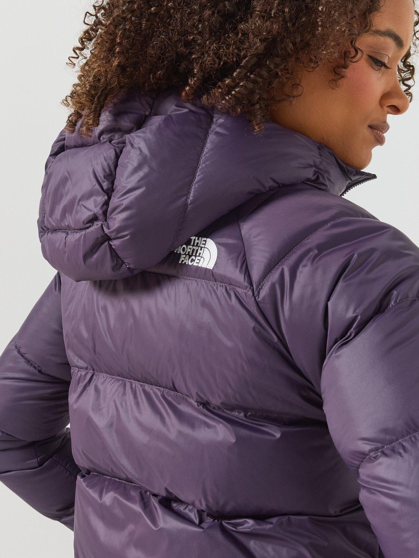 Image 6 of 6 of The North Face Womens Hooded Quilted Down Padded Jacket - Purple