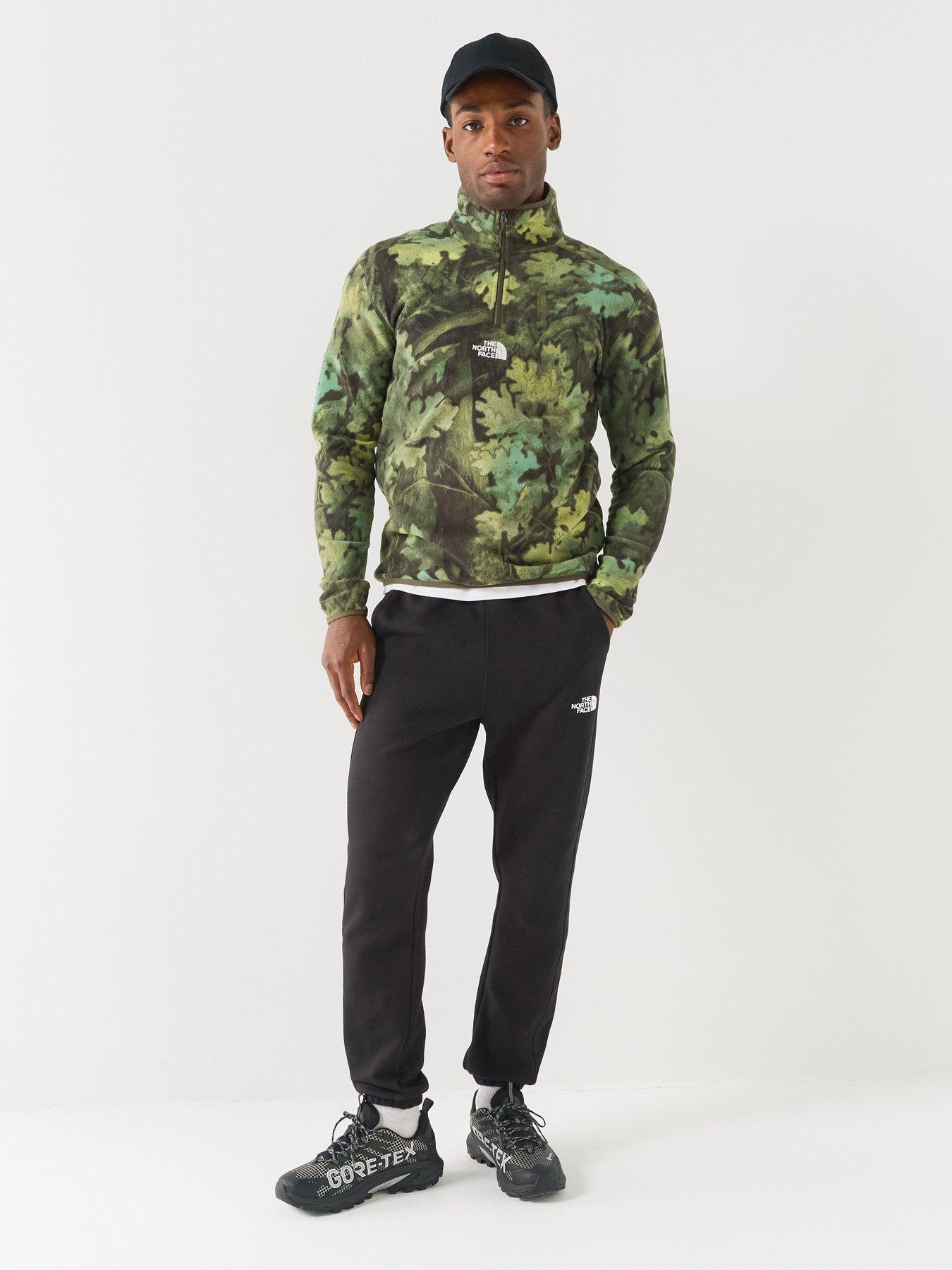 Image 3 of 6 of The North Face Mens Novelty Logo Glacier 1/4 Zip Fleece - Green