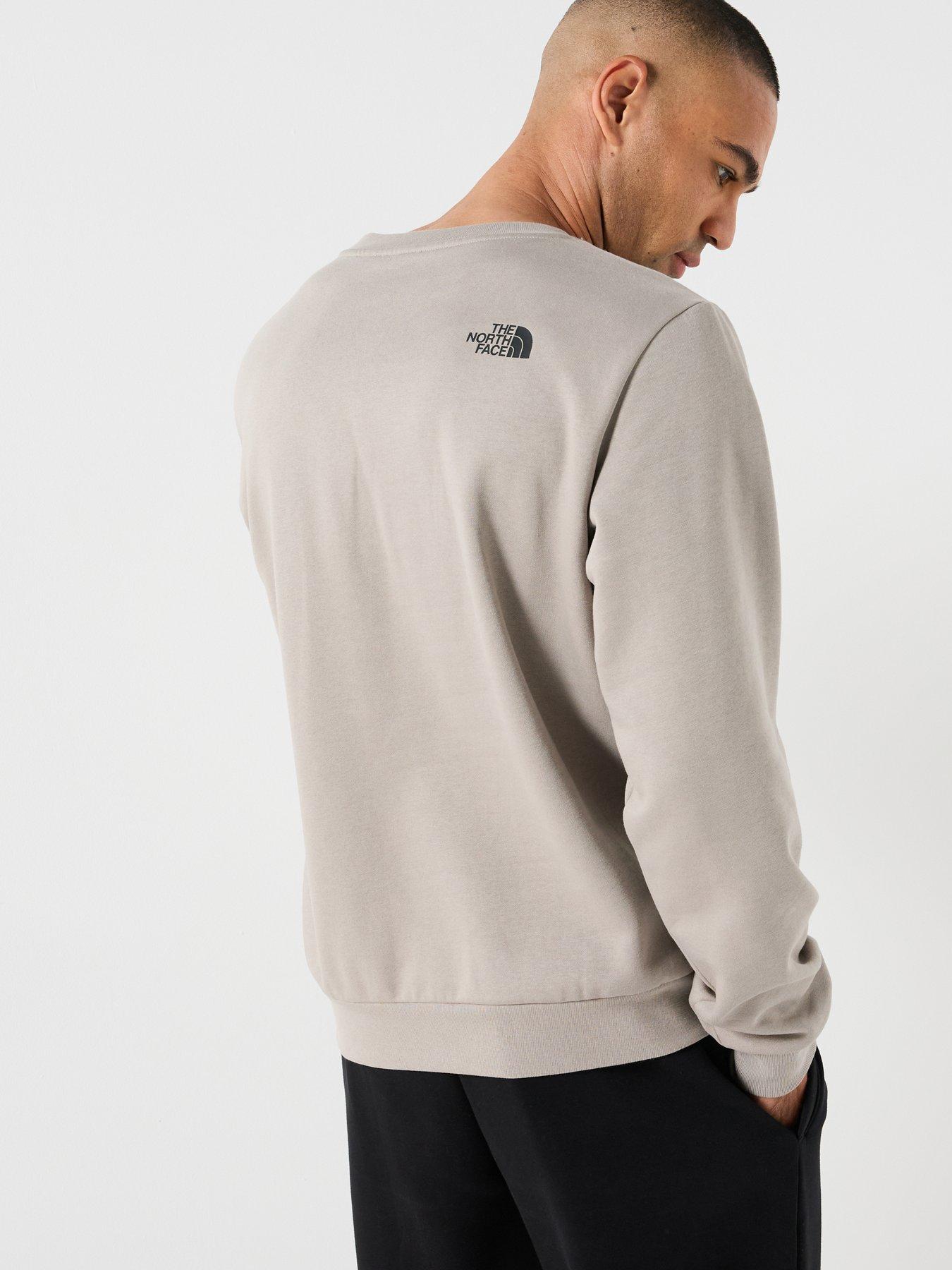 Image 2 of 6 of The North Face Mens Box Half Dome Crew Neck Ribbed Sweatshirt - Beige