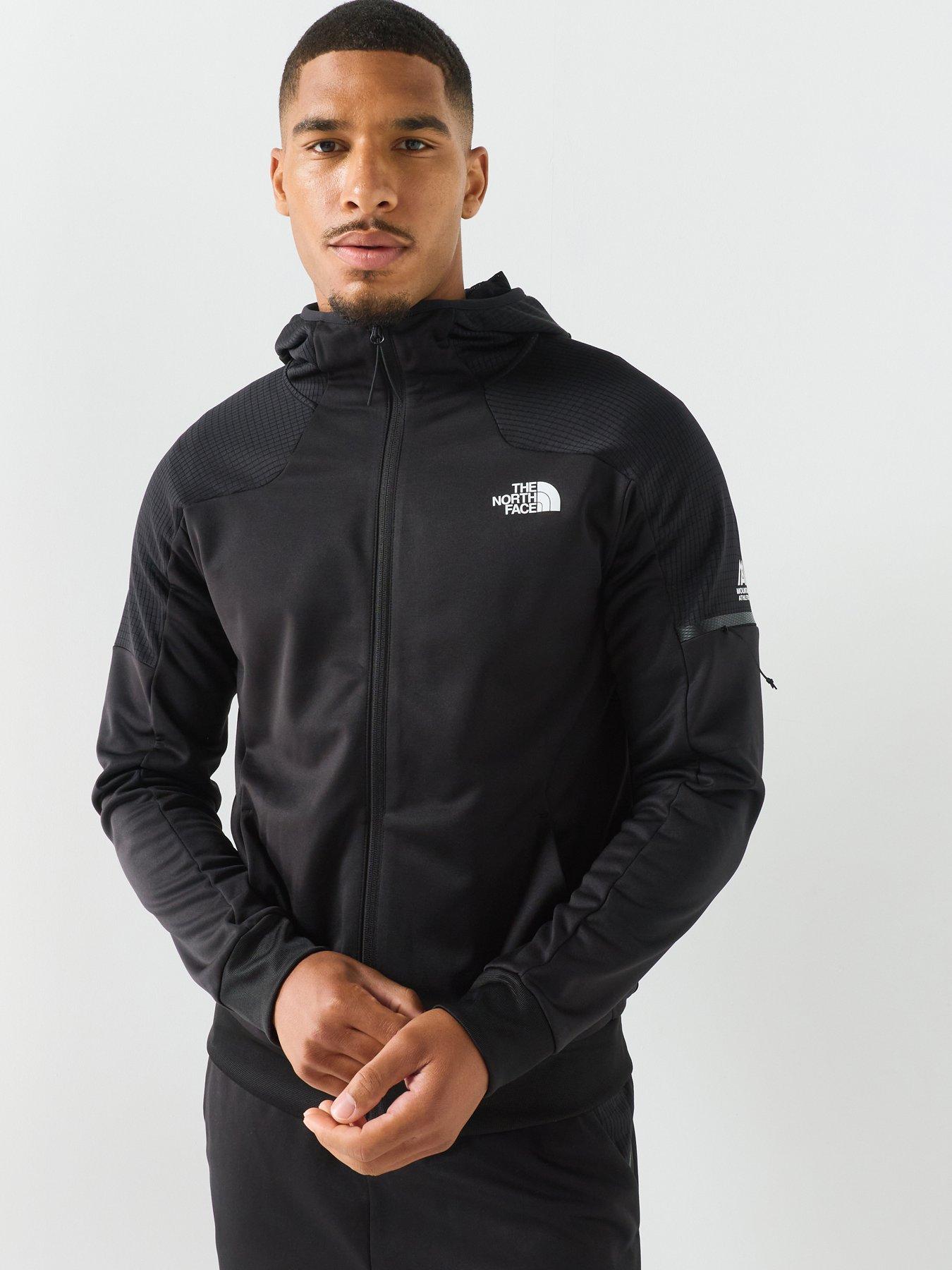 Image 1 of 5 of The North Face Mens Mountain Athletics Full Zip Fleece Jacket - Black