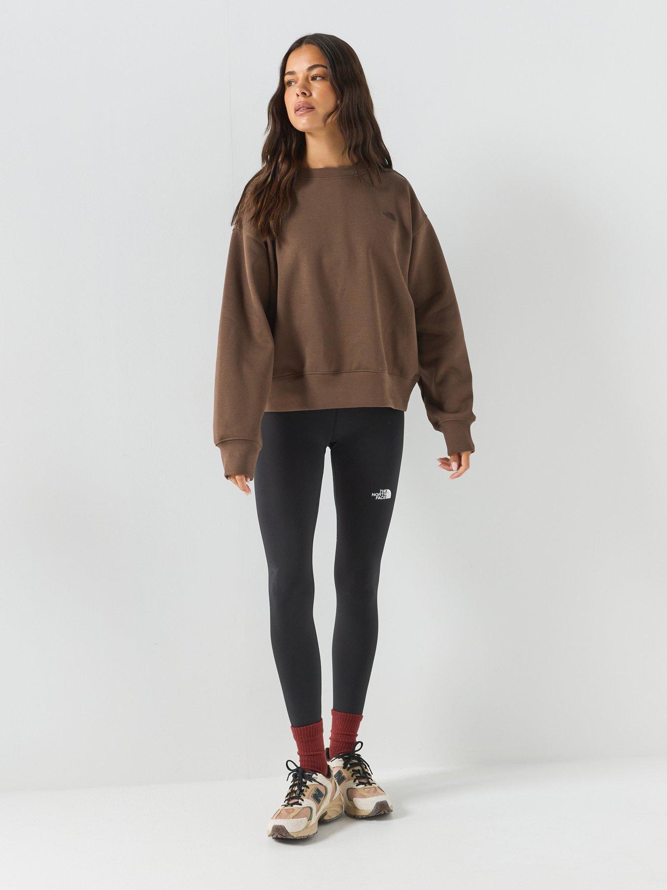 Image 5 of 6 of The North Face Womens Boxy Oversized Brushed Sweat Sweatshirt - Brown