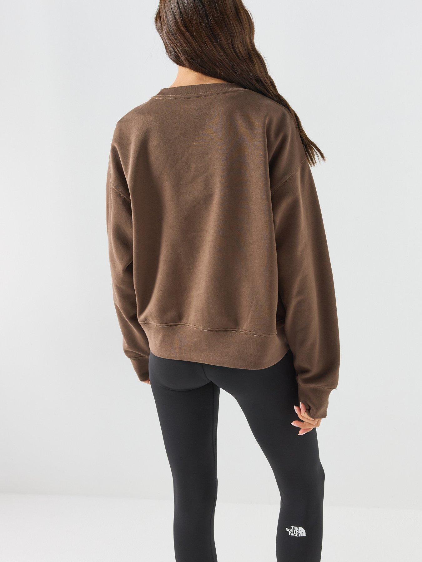 Image 6 of 6 of The North Face Womens Boxy Oversized Brushed Sweat Sweatshirt - Brown