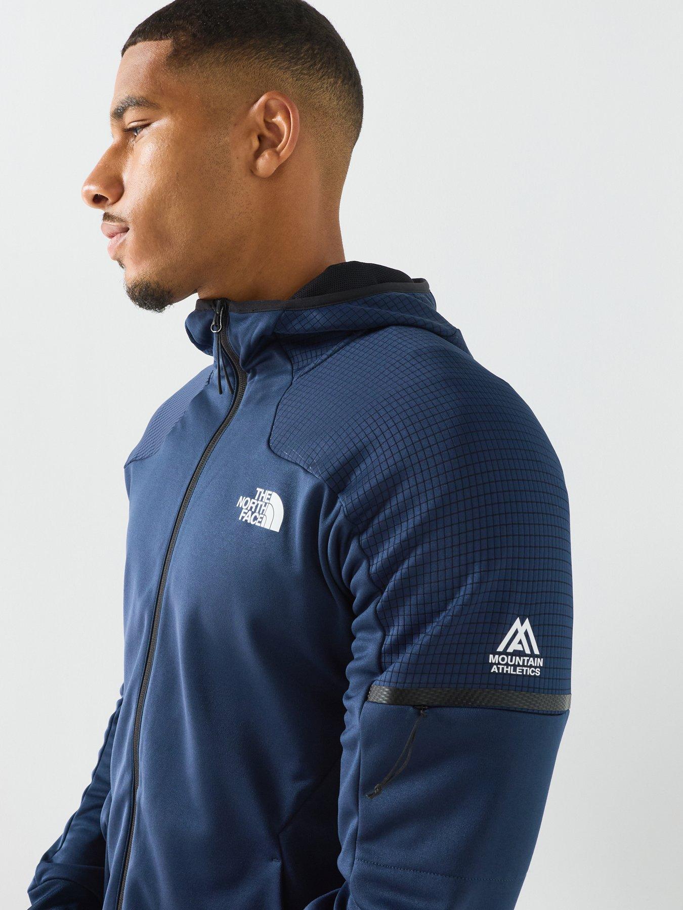 Image 4 of 6 of The North Face Mens Full Zip Hooded Fleece Jacket - Navy
