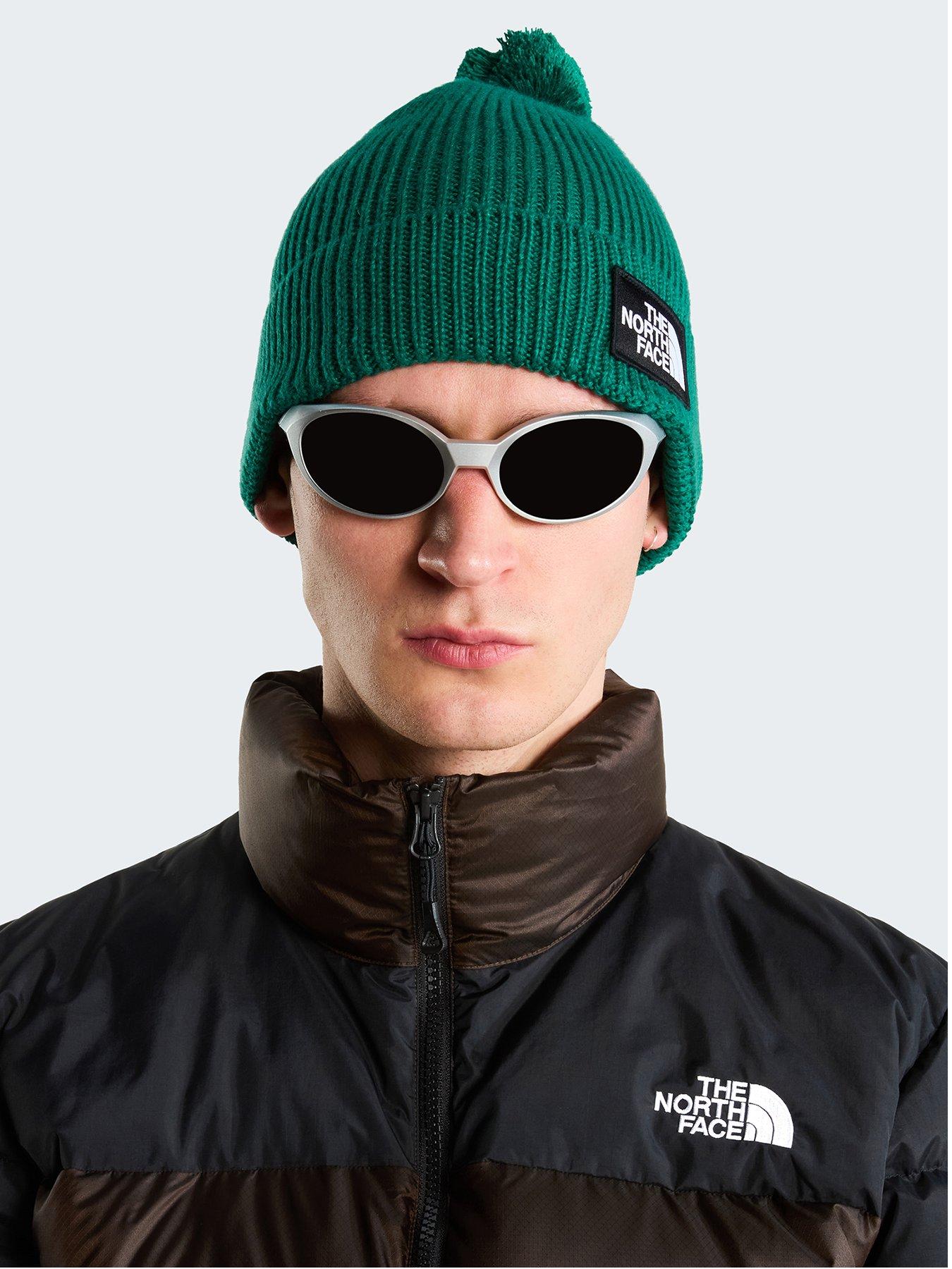 Image 1 of 3 of The North Face Mens Logo Box Pom Beanie - Green
