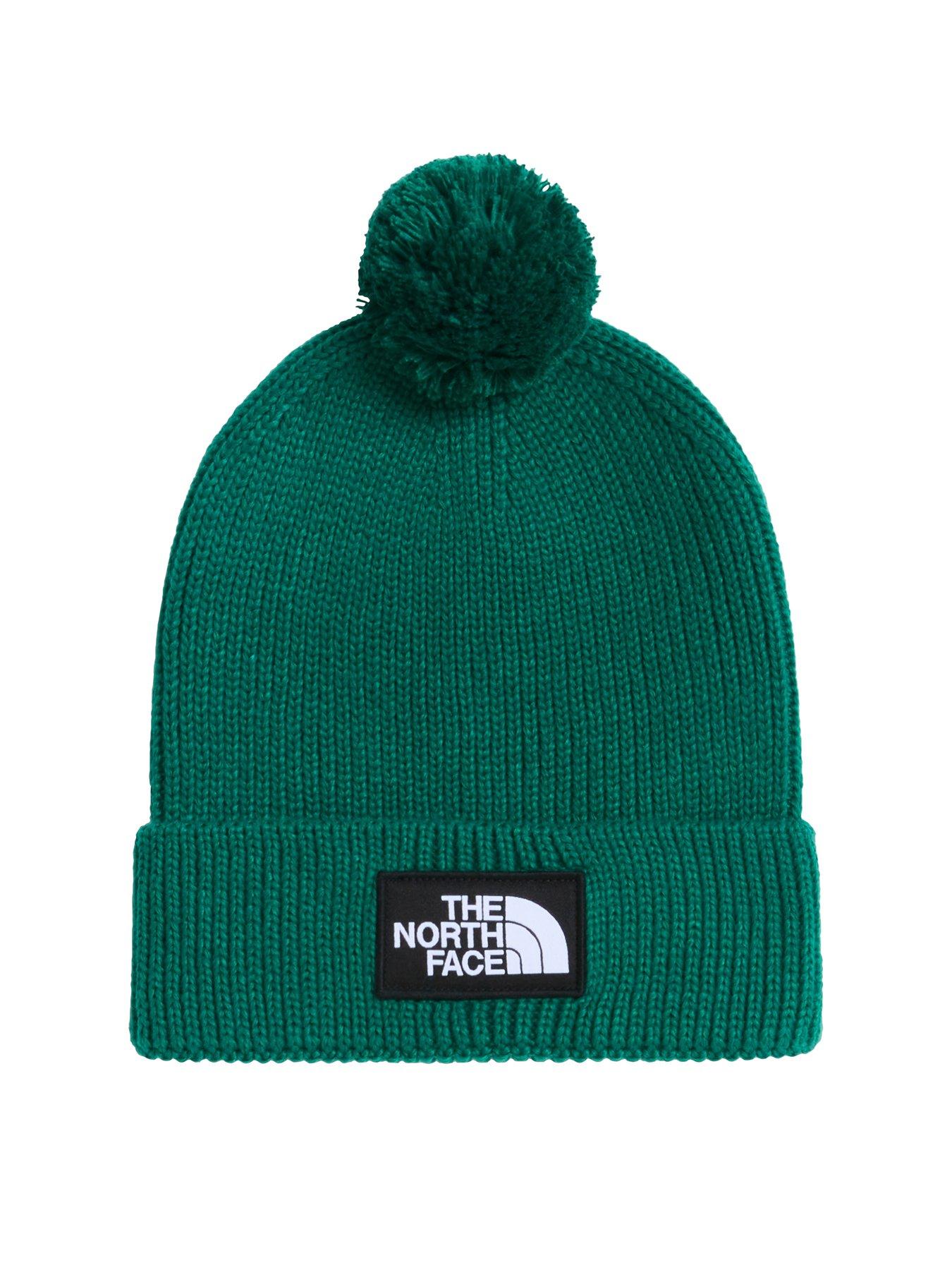 Image 2 of 3 of The North Face Mens Logo Box Pom Beanie - Green