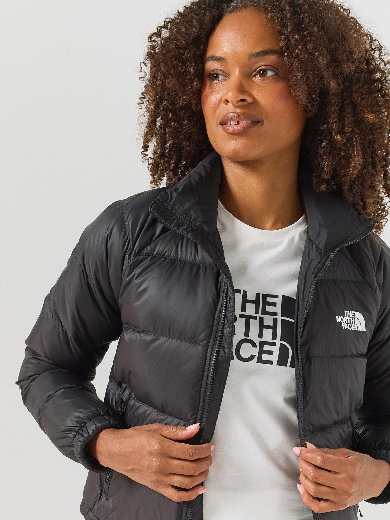 Image 5 of 6 of The North Face Womens High Neck Full Zip Down Filled Jacket - Black