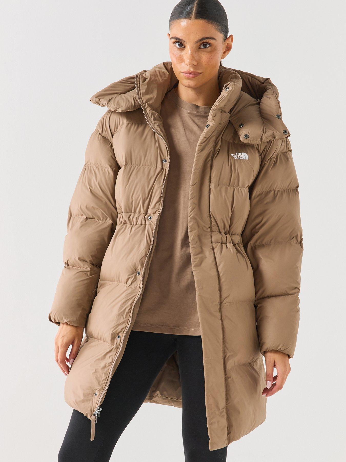 Image 1 of 6 of The North Face Womens Puffer Oversized Parka - Brown