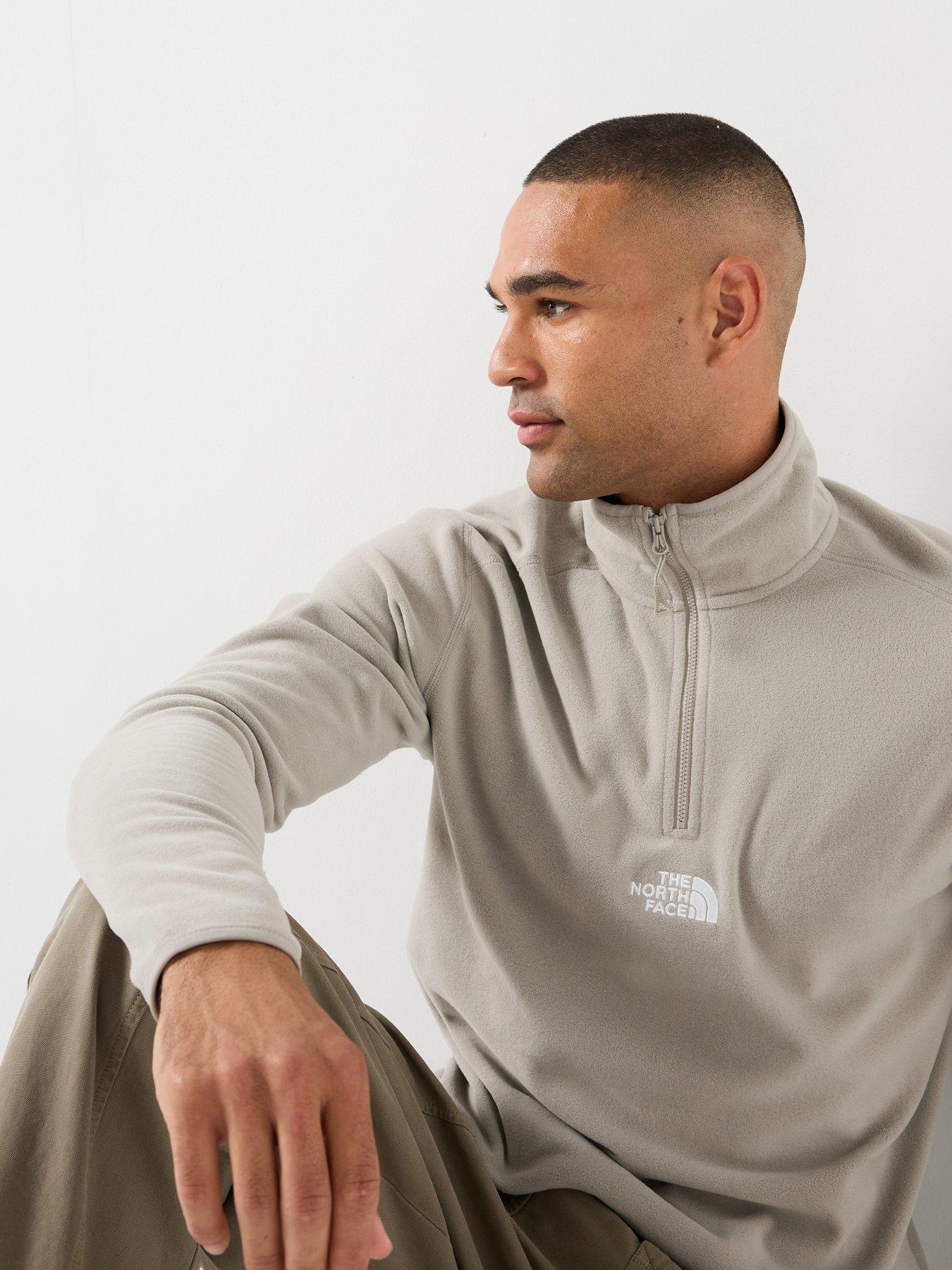 Image 4 of 5 of The North Face Mens Quarter Zip Regular Fit Fleece - Beige