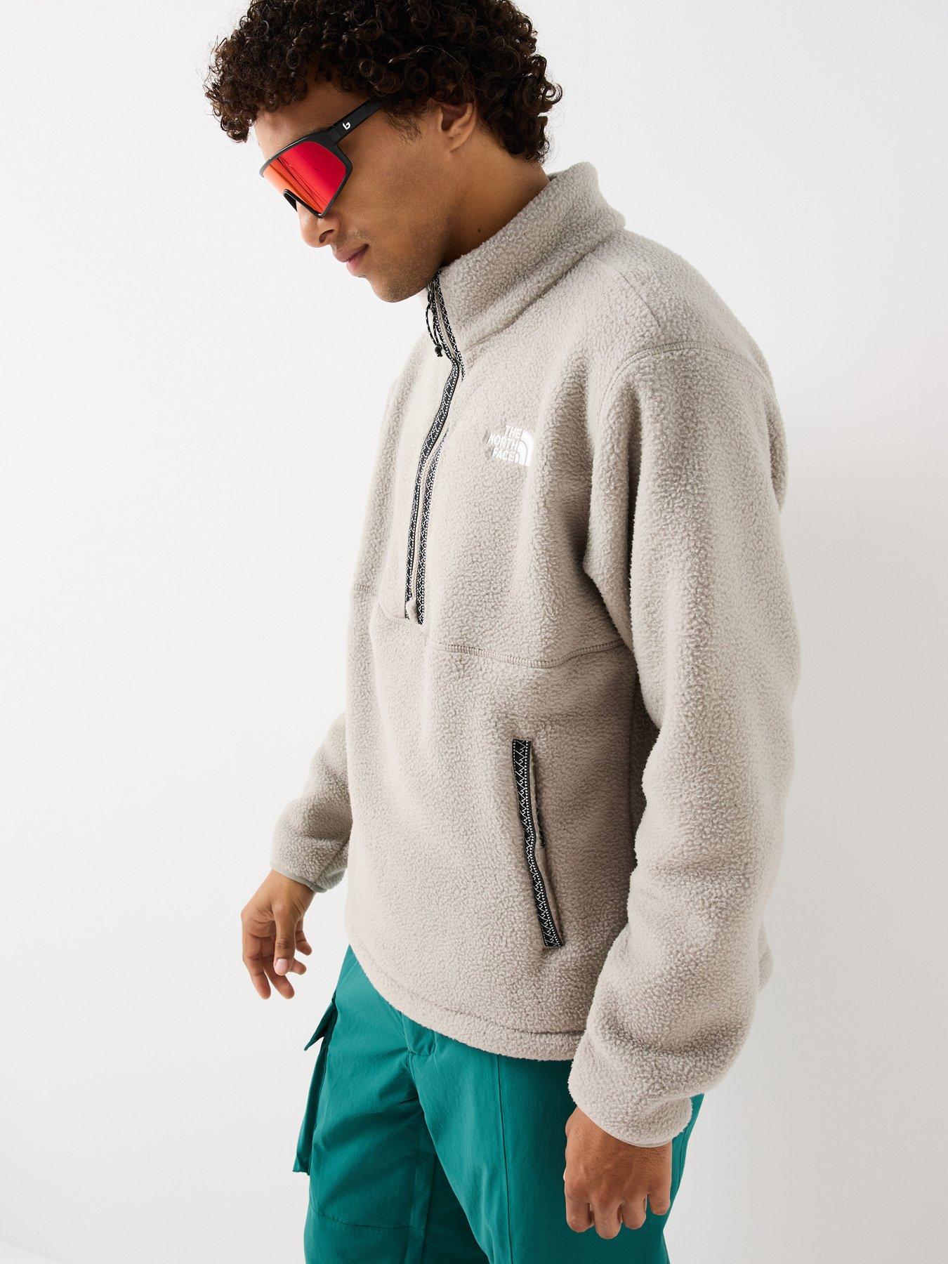 Image 6 of 6 of The North Face Mens Fleeski Quarter Zip Stand Collar Fleece - Grey