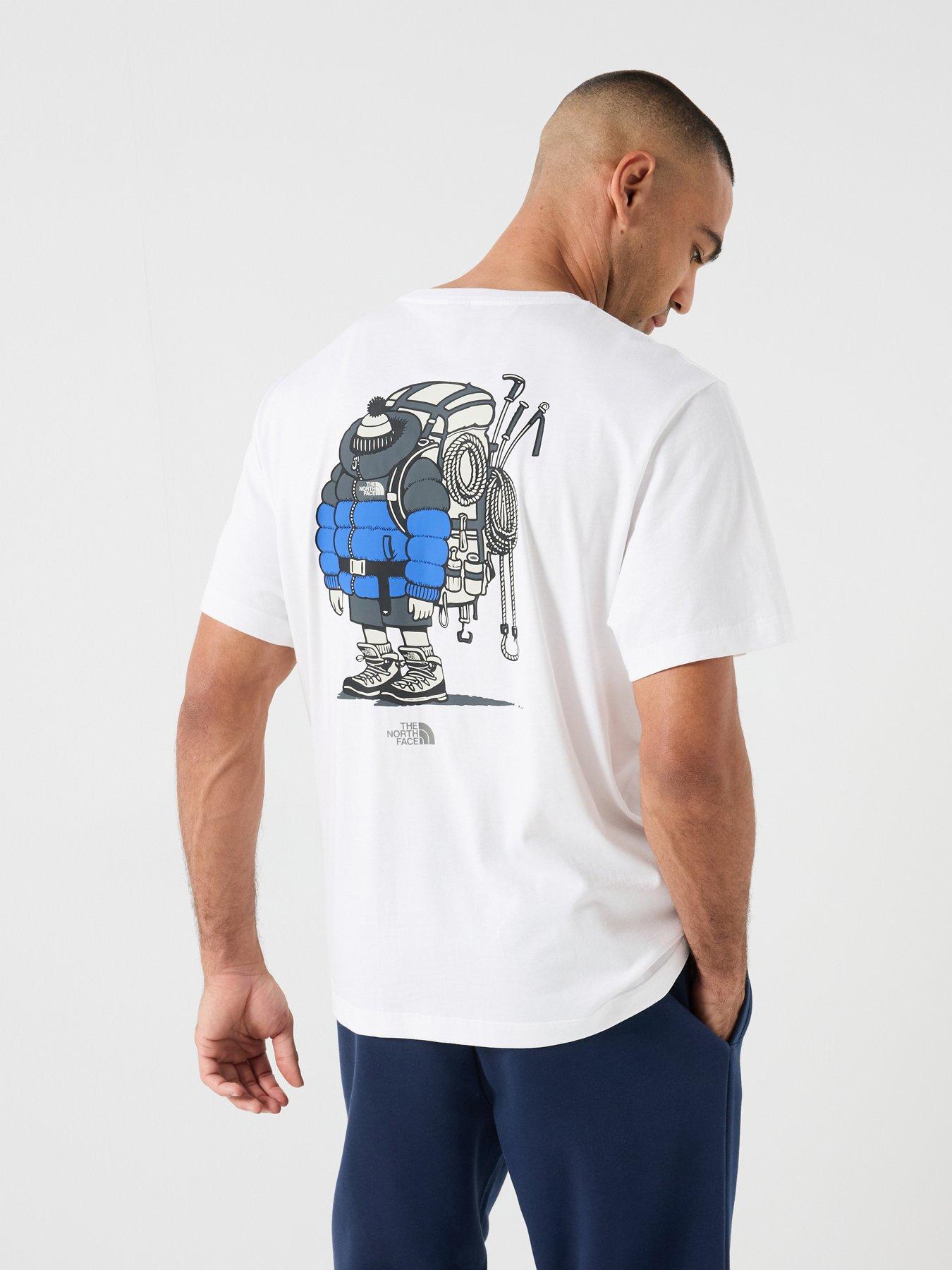 The North Face Mens Gear Up Get Out Relaxed Graphic T-shirt - White